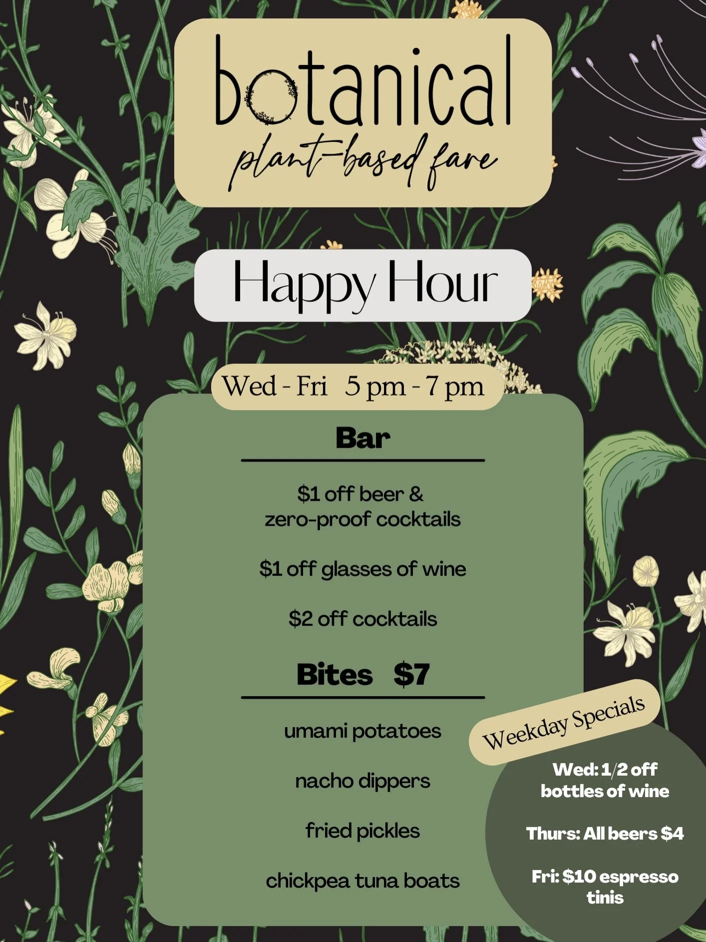 Happy hour at Botanical before Charlottesville&rsquo;s Grand Illumination nextdoor at Ting? 🍻🌲 
Come grab a lil snack+bev before seeing Oatmeal the 3rd&rsquo;s tree lighting ceremony at 7:25pm! (Yes, the trees name is Oatmeal the 3rd) 🎄