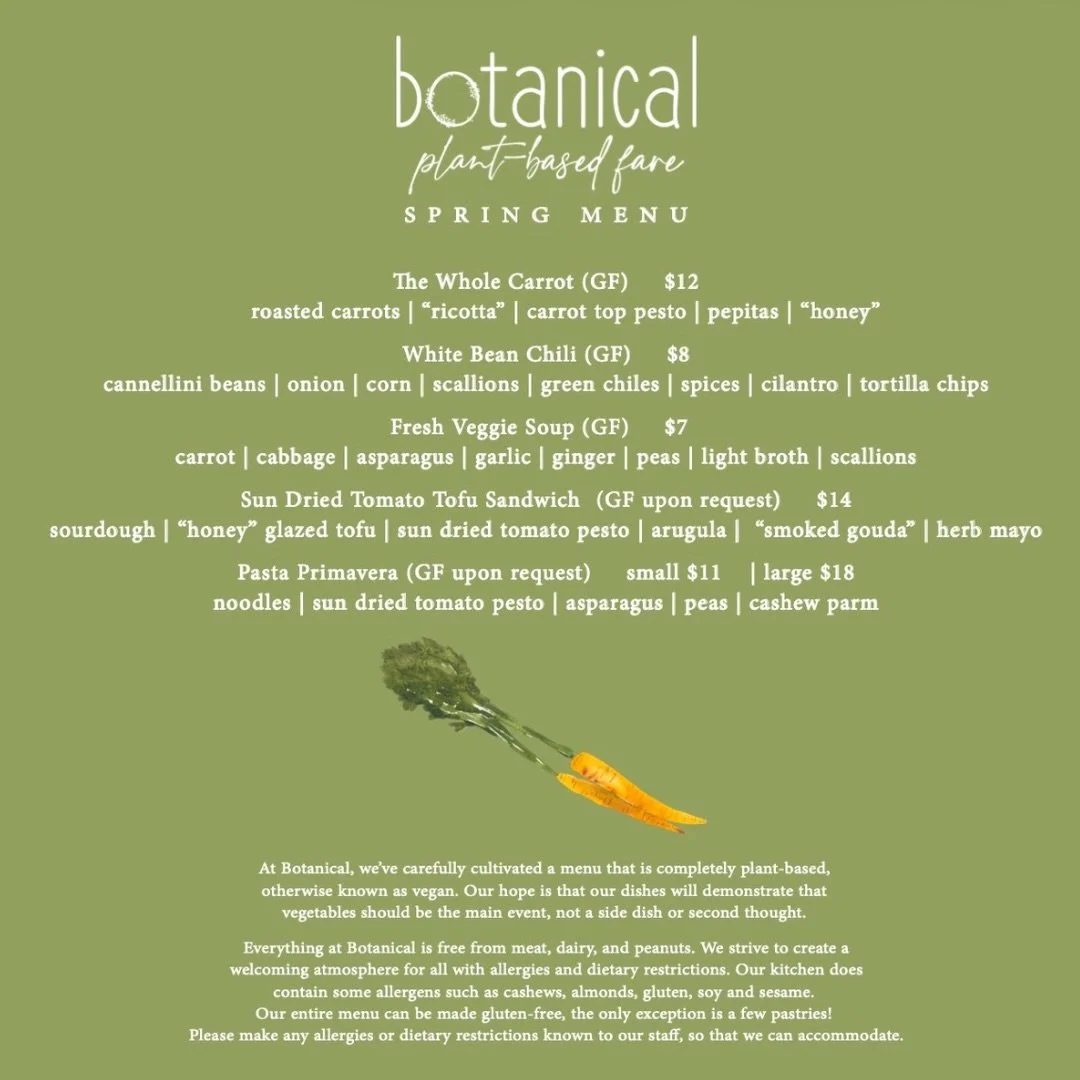 spring menus are here 💐 who is ready for consistently warm days &amp; pocketfuls of sunshine? 🙂&zwj;↕️