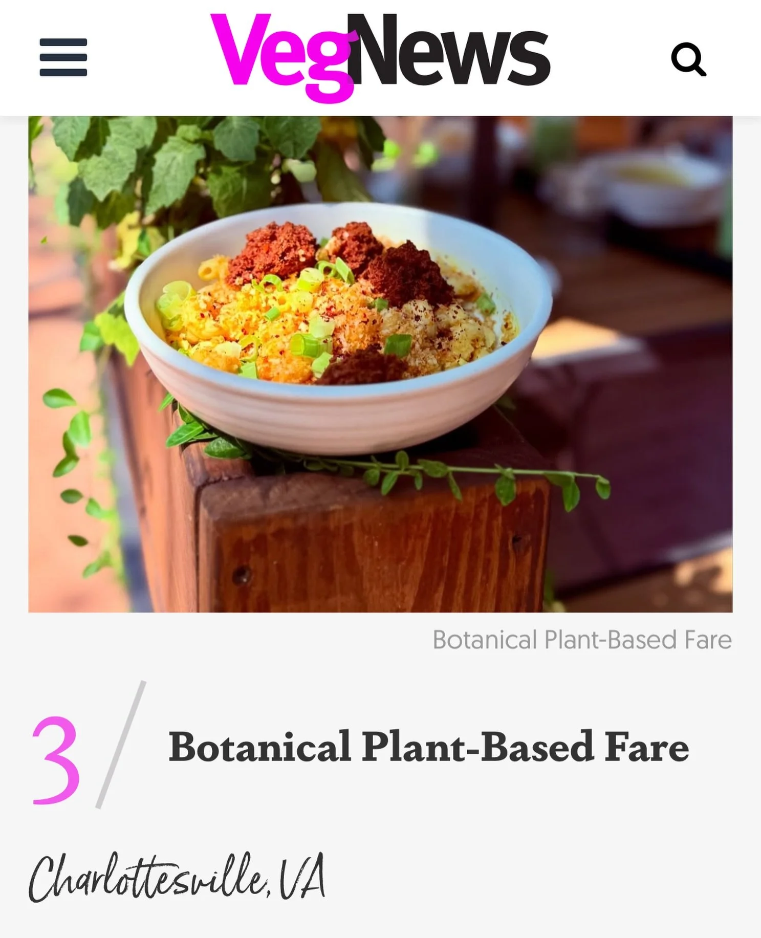 The vegans over at @vegnewsmag did a study of the best yelp reviews in the country 📖 and they uncovered Botanical as the #3 highest rated vegan restaurant in the country. This study is amazing for a few reasons, but especially because it highlights 