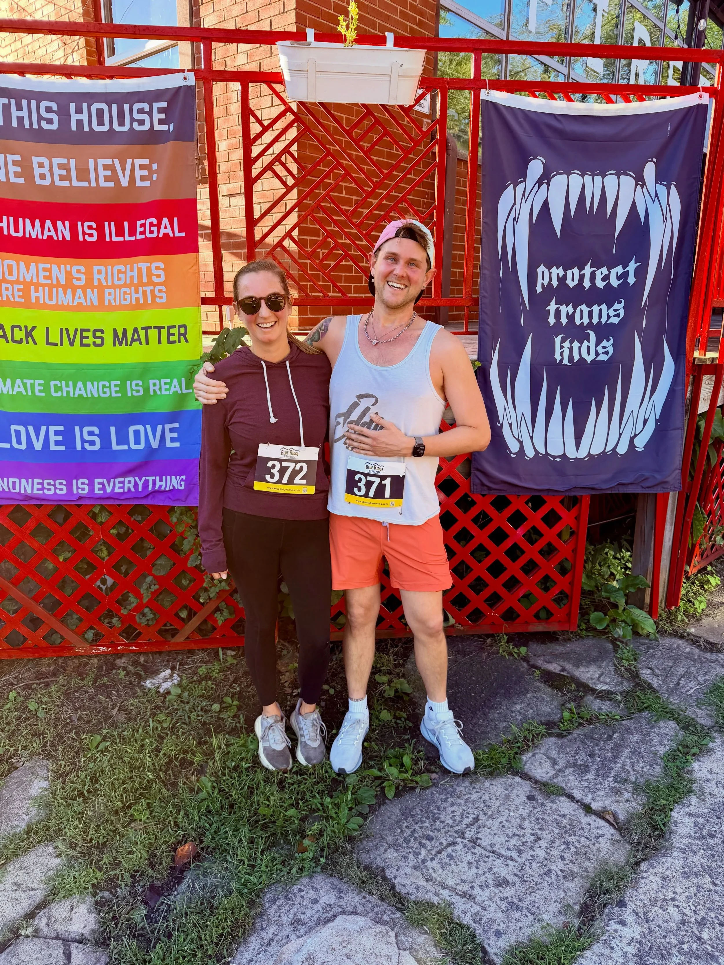Just a @charlottesvillepride 5K before our 9AM open ☕️🧇🪴HAPPY PRIDE 🏳️&zwj;🌈🏳️&zwj;⚧️