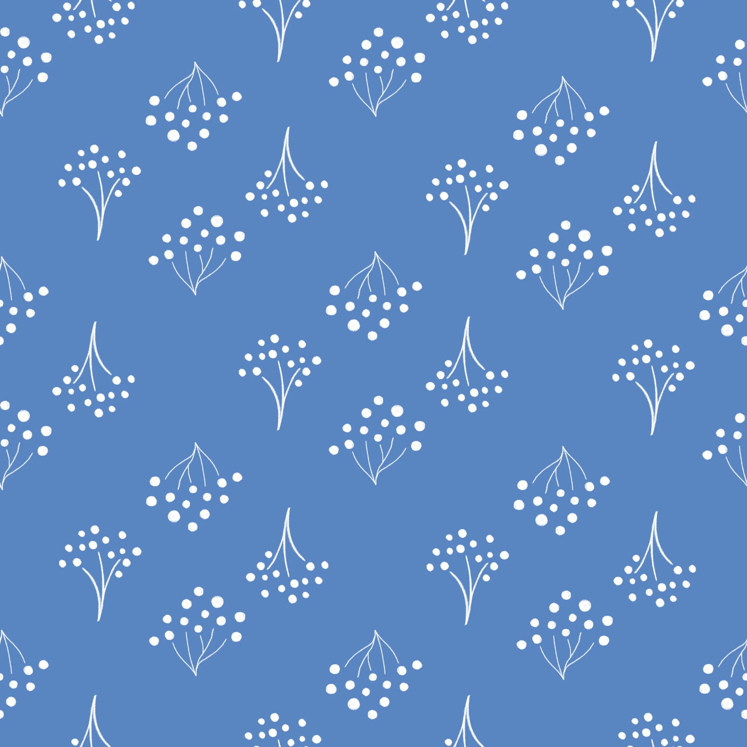 Simple Pleasures - White on Light Blue (AR25-PA40)