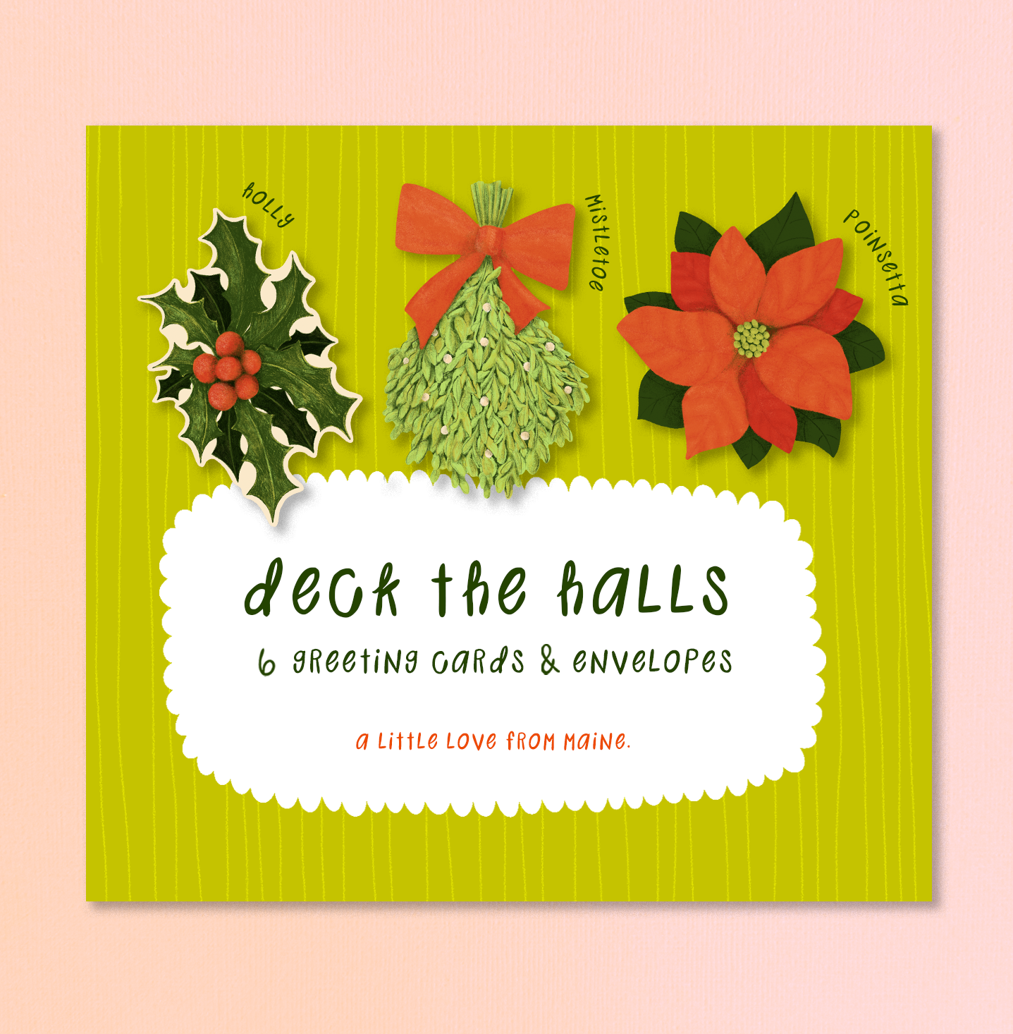 Pre-Order! Deck the Halls Die-Cut Stationery Set