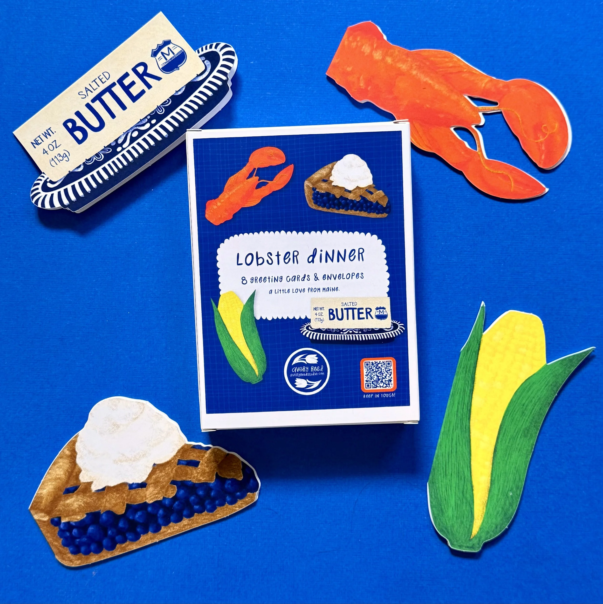 Lobster Dinner Die-Cut Stationery Set