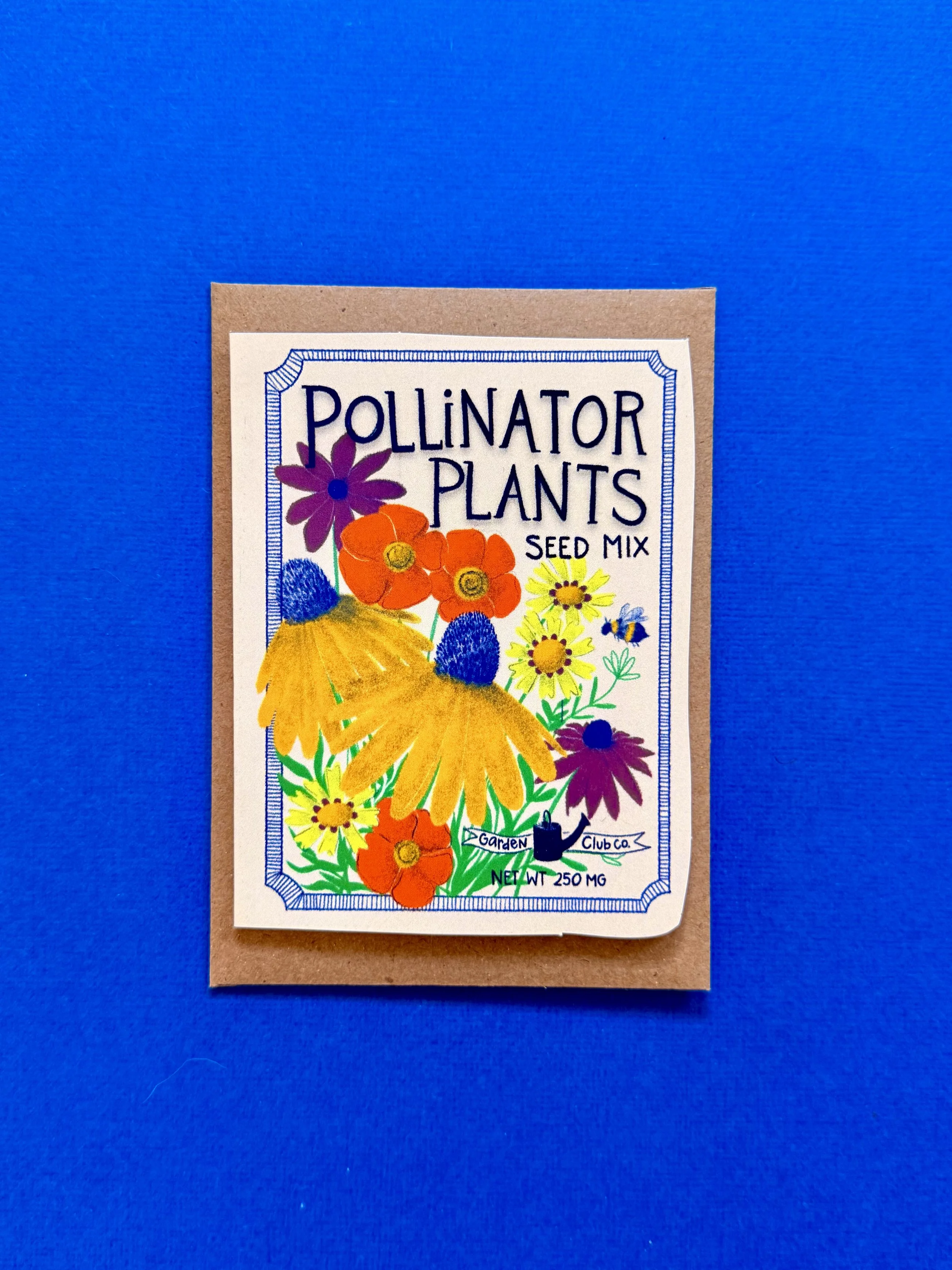 Pollinator Plants Seed Mix Die-Cut Greeting Card