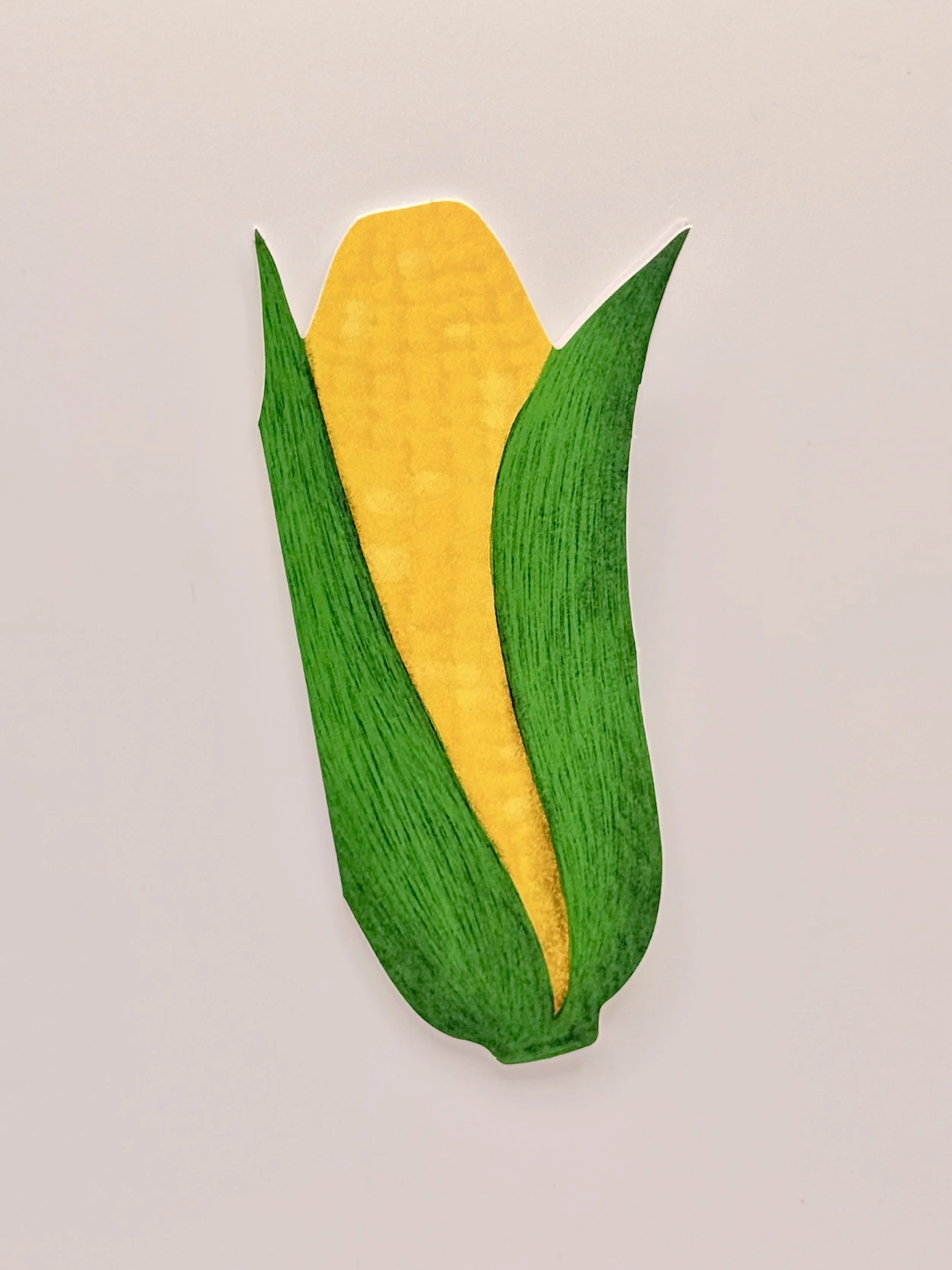 Corn on the Cob Die-Cut Greeting Card