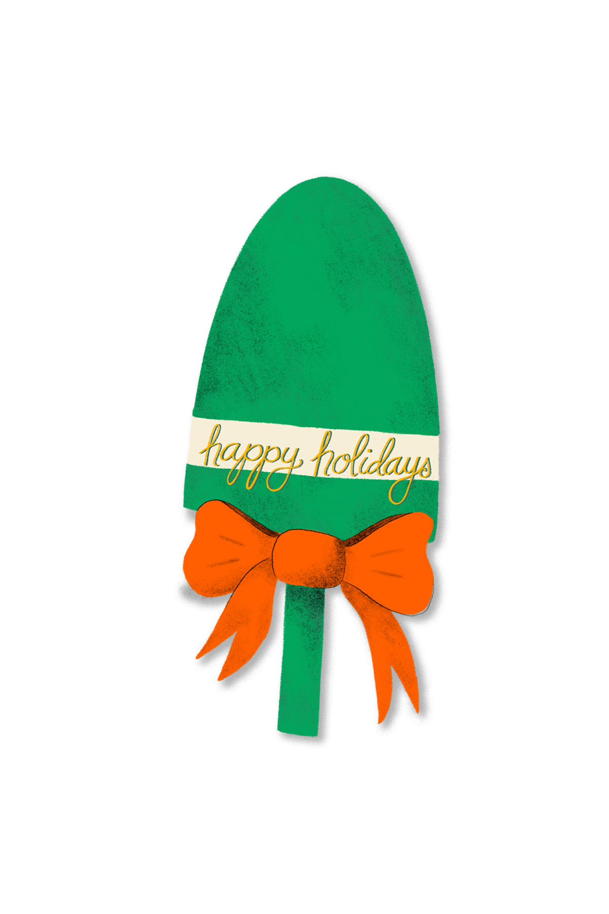 Maine Holiday Buoy Die-Cut Greeting Card