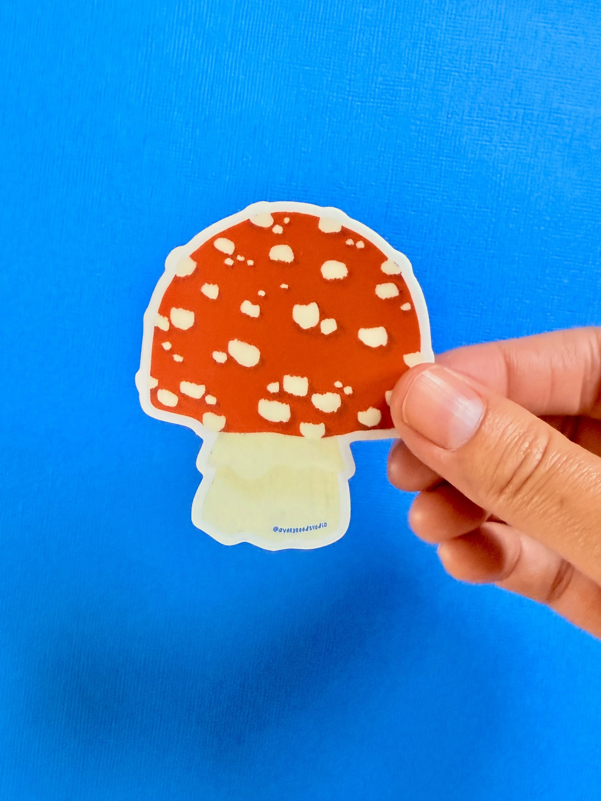 Red-Capped Mushroom Die-Cut Sticker