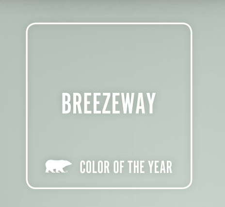  Bher color of the year 2022 Breezeway sea glass green  low-toxic finishes 