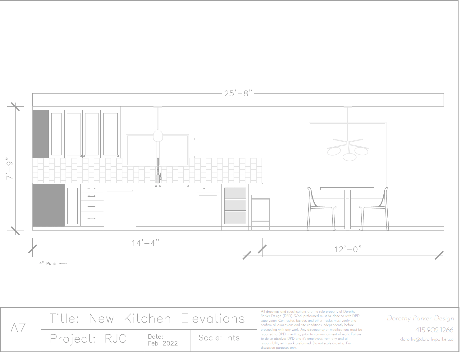 Kitchen Renovation Elevation Drawing Example