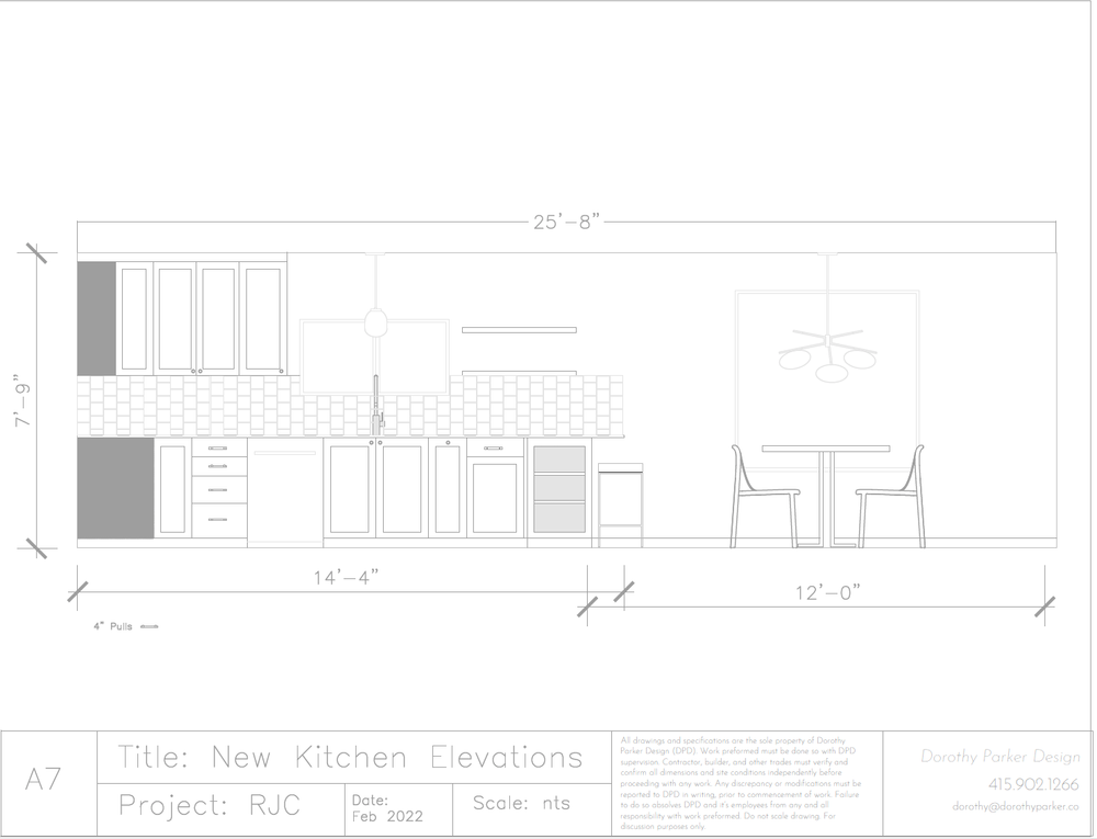 Kitchen Renovation Elevation Drawing Example