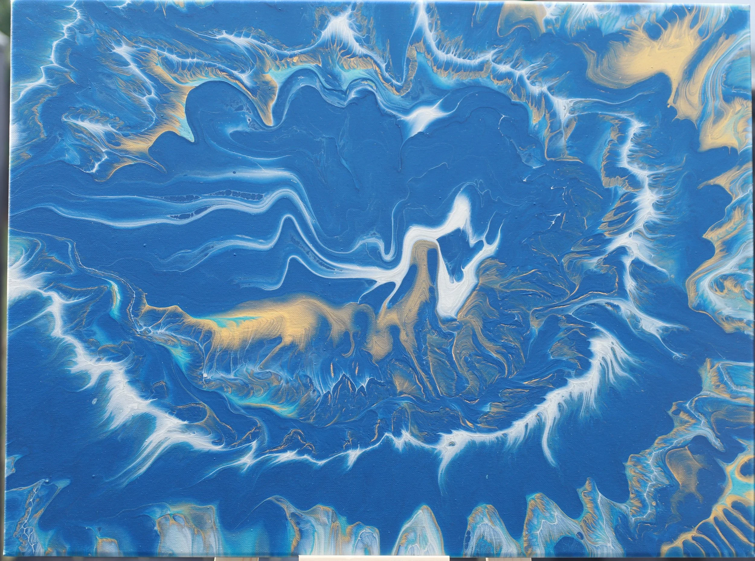 Celestial Drift - A 16x20 Acrylic Pour painting