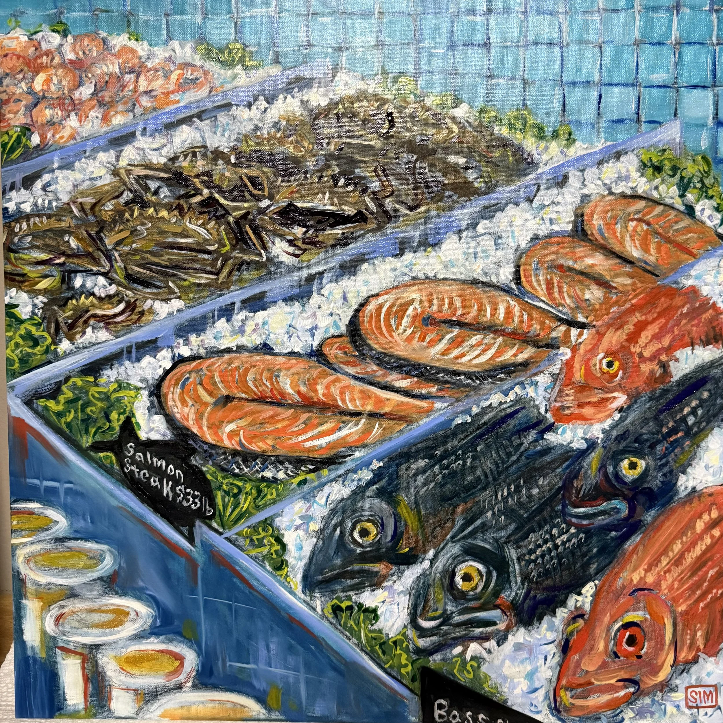 Jewels of the Sea 16x16 oil on linen panel