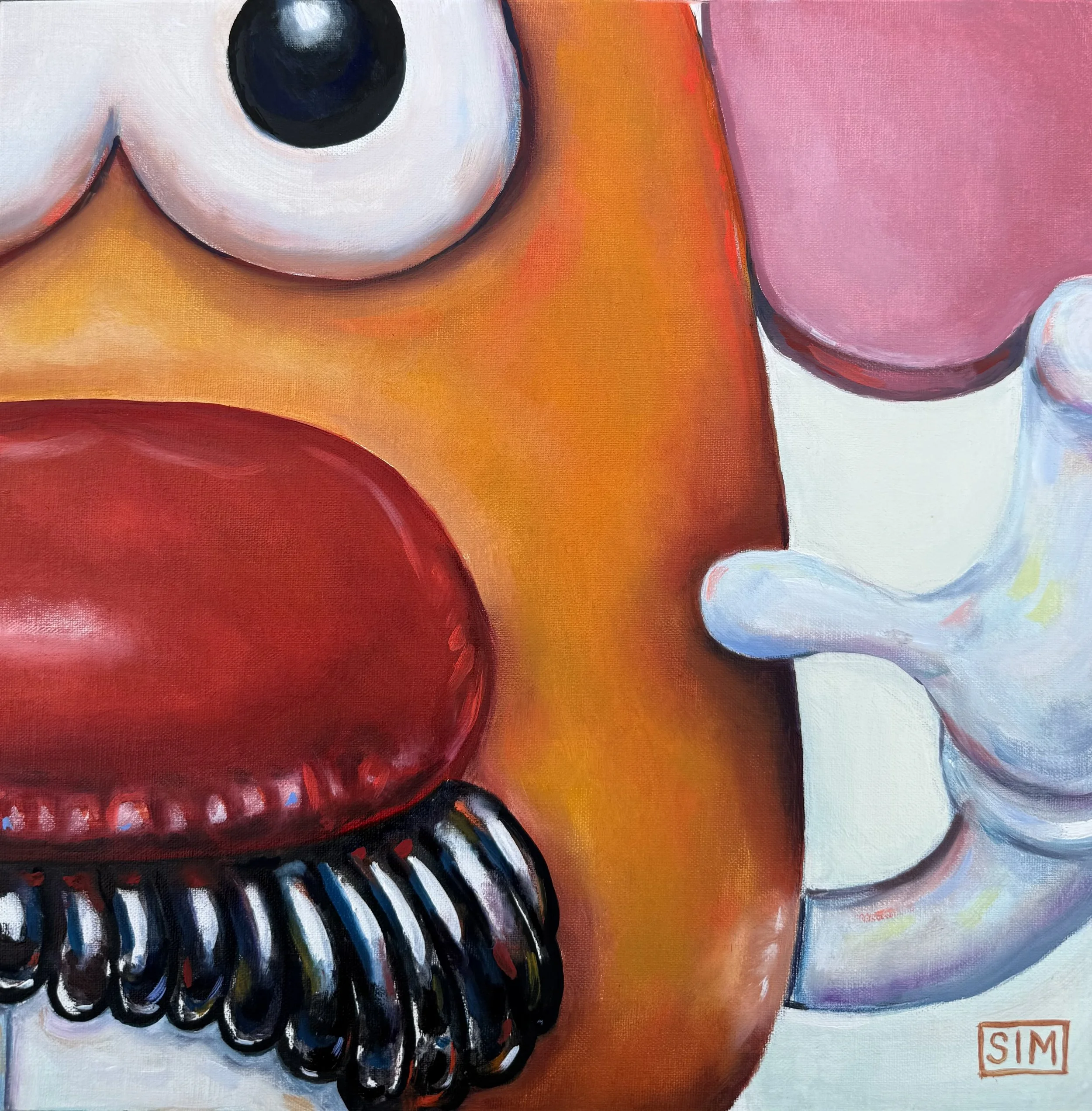 Toying with Memories, Mr. Potato Head, 12x12 oil on linen panel