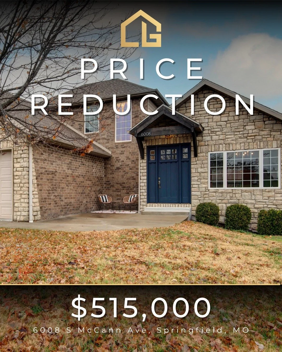 PRICE REDUCTION &mdash; now offered at $515,000.
South Springfield luxury meets thoughtful functionality in the prestigious Eaglesgate Community. This 3,800 sq ft, 6-bedroom home brings together open-concept living, elevated finishes, and all the lit