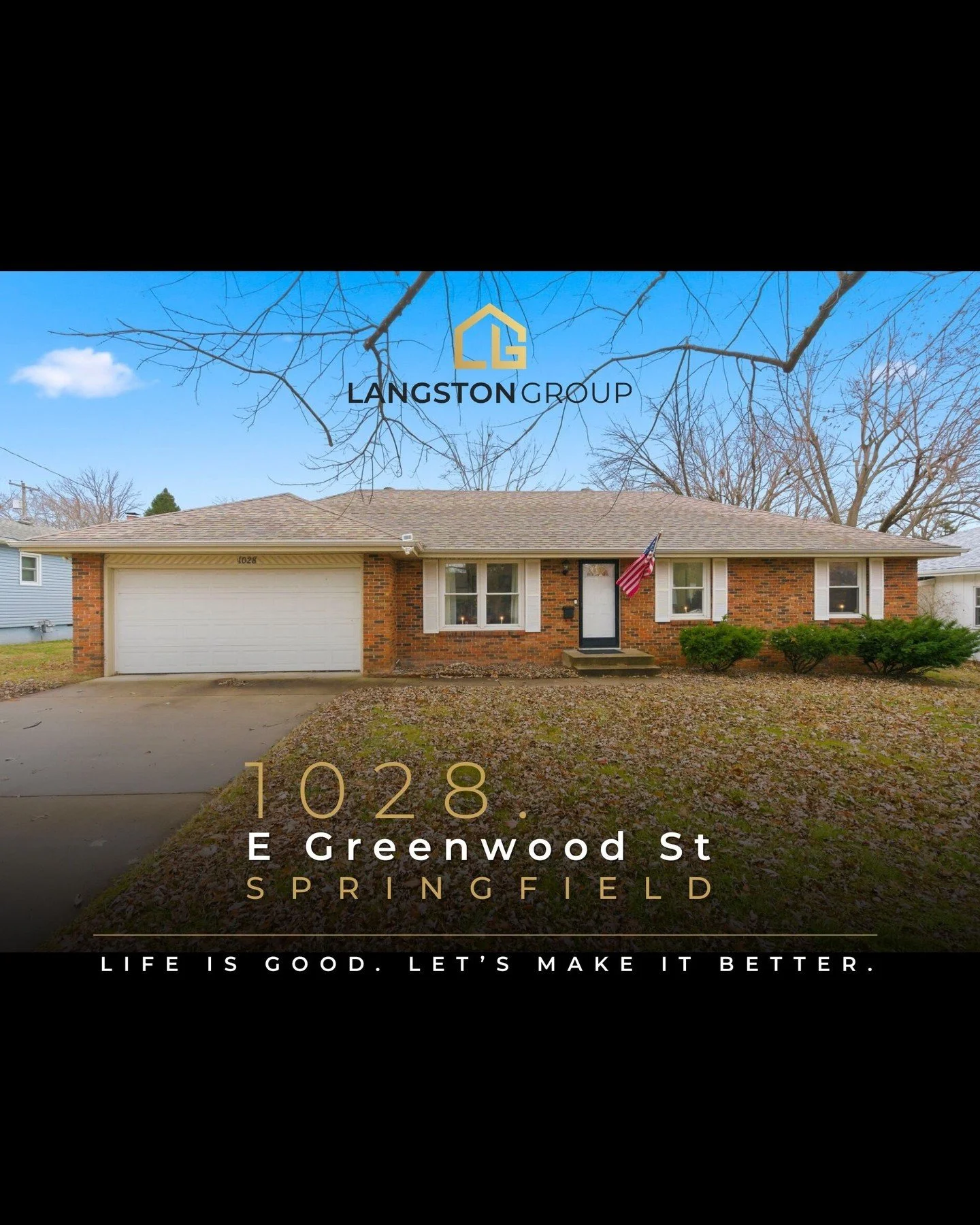 Welcome to 1028 East Greenwood St, Springfield MO! This charming brick ranch offers timeless curb appeal and 1,517 sq ft of comfortable one-level living. The front entry opens to a versatile formal living room, currently used as a home office, that e