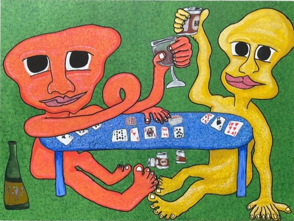 Game Night,2022. Acrylic/Canvas 30 Inches by 40 Inches 