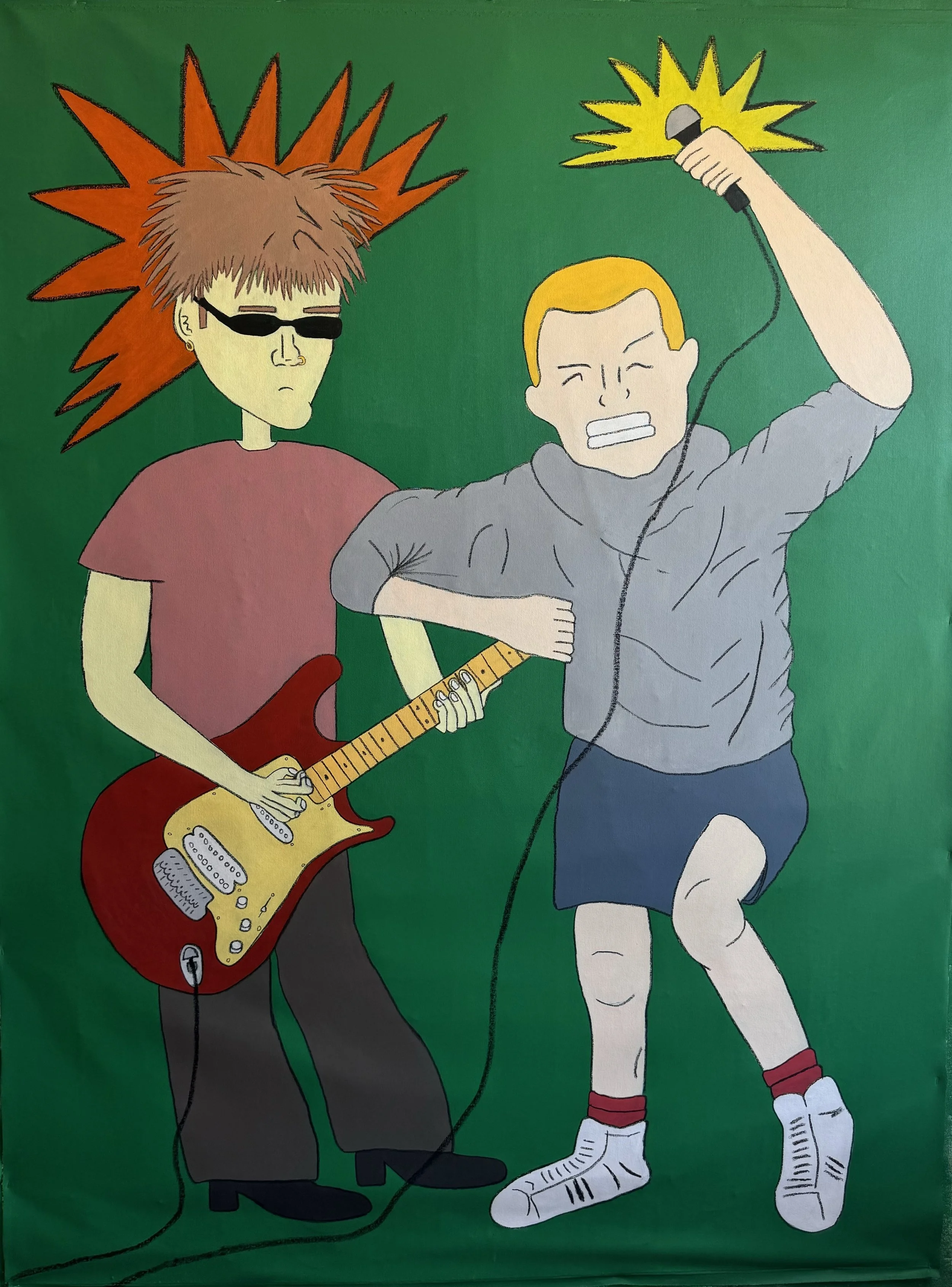 Flicker,2025. Acrylic / Oil Pastel / Canvas 65 Inches by 48.5 Inches