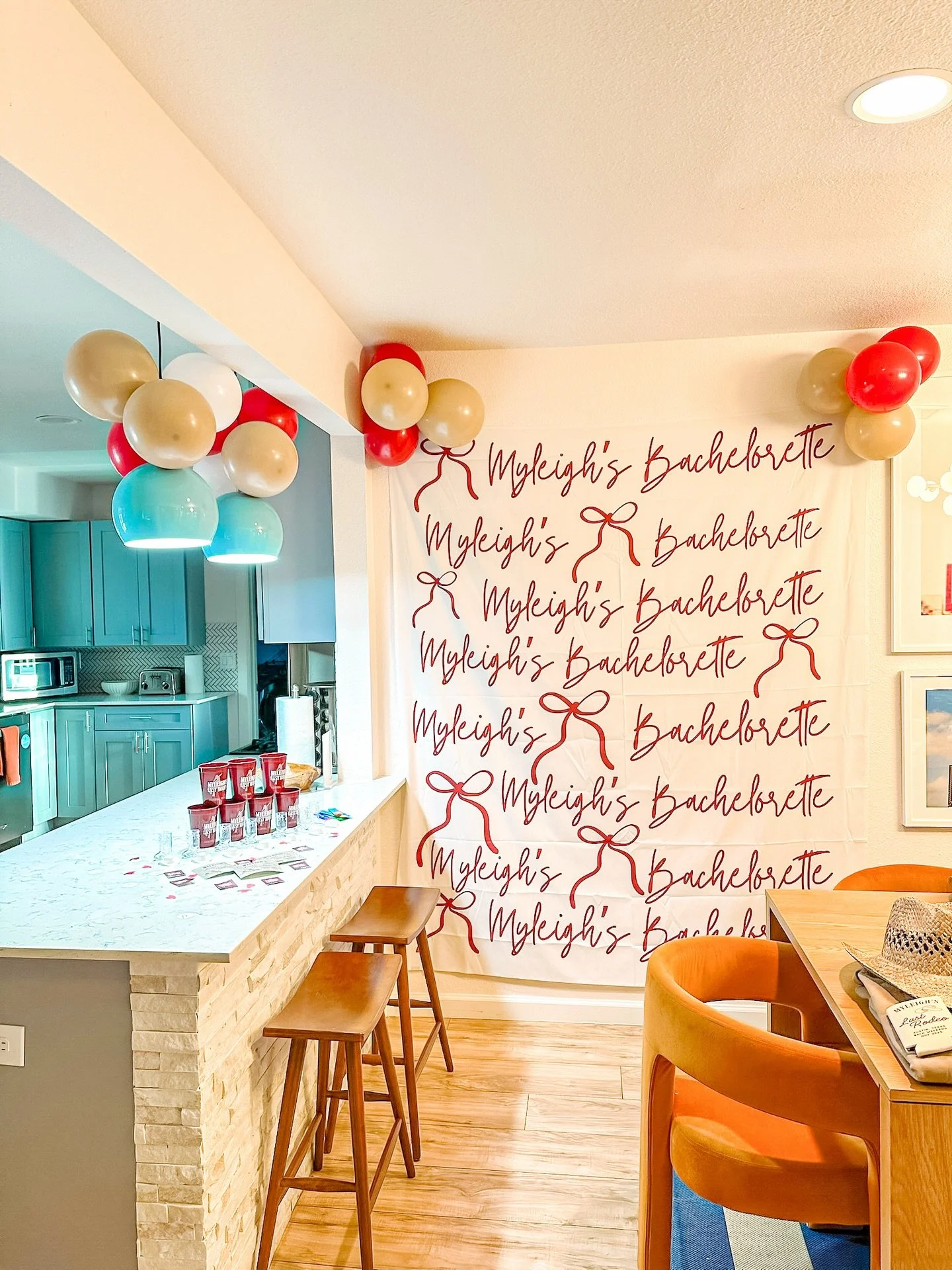 Tapestries have taken our bachelorette parties by storm! 

From wild wild wife weekends to the last slice of single life, we can custom design and make a tapestry for your bachelorette weekend! 

We&rsquo;re loving how much they add to the overall de