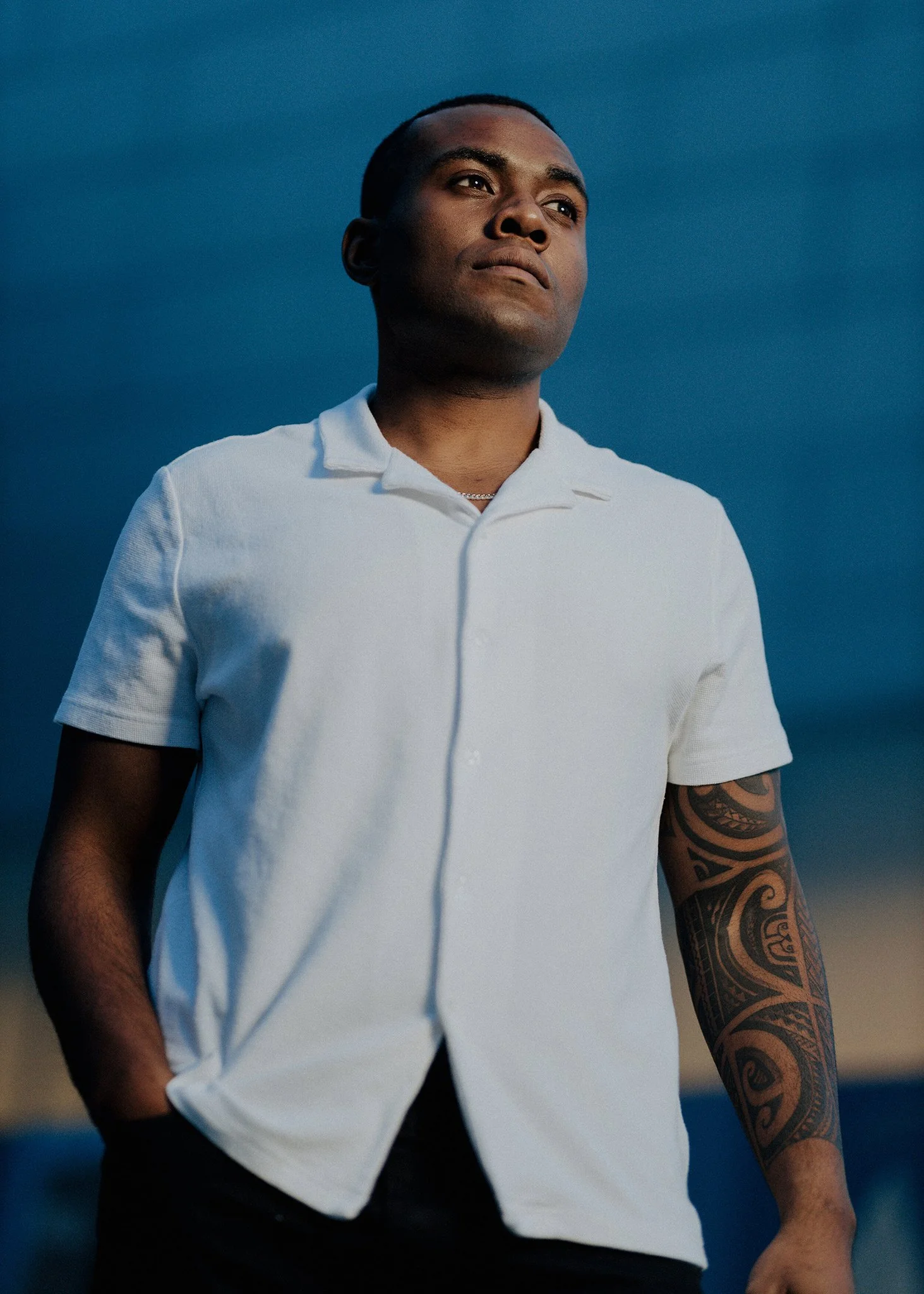 Man Fashion Teel and Orange Portrait.jpeg