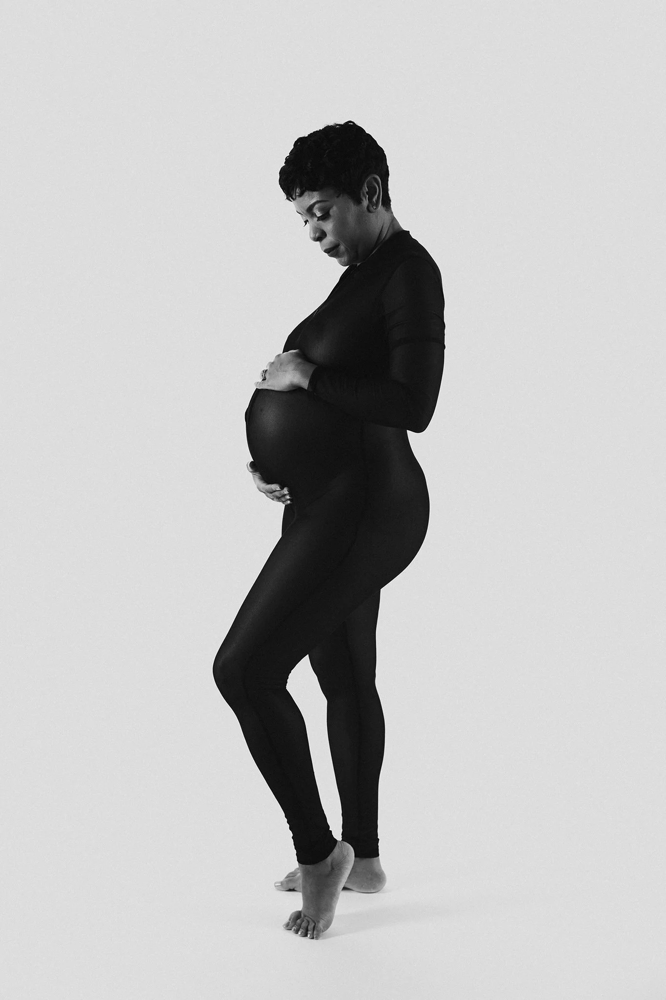 Maternity Studio Black and White Portrait.jpeg