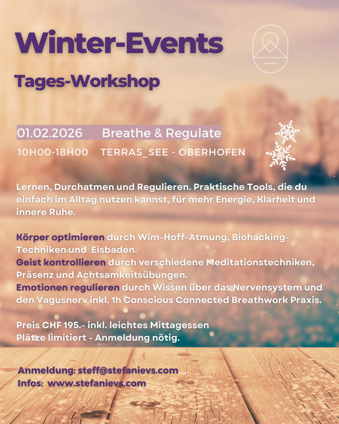 1Day Workshop “Breathe&amp;Regulate” @Terras See Winter Edition