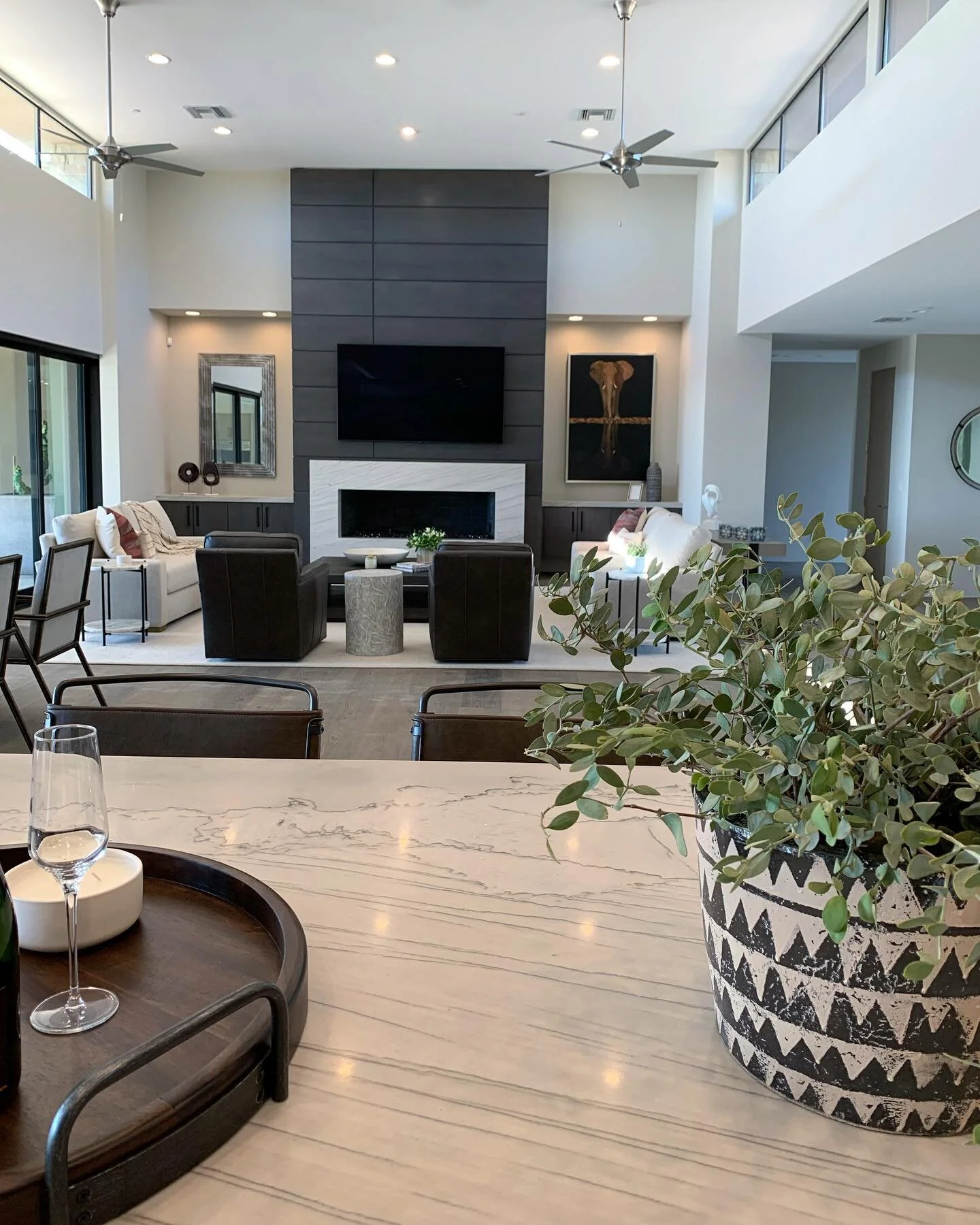 Safari vibes 🐘These clients were such a joy to work with and had such a fun vision for their new home. Our key objective was to embrace the desert aesthetic with a twist, and incorporate an elephant.. or two 😉 I think we nailed it! 

#safari #deser