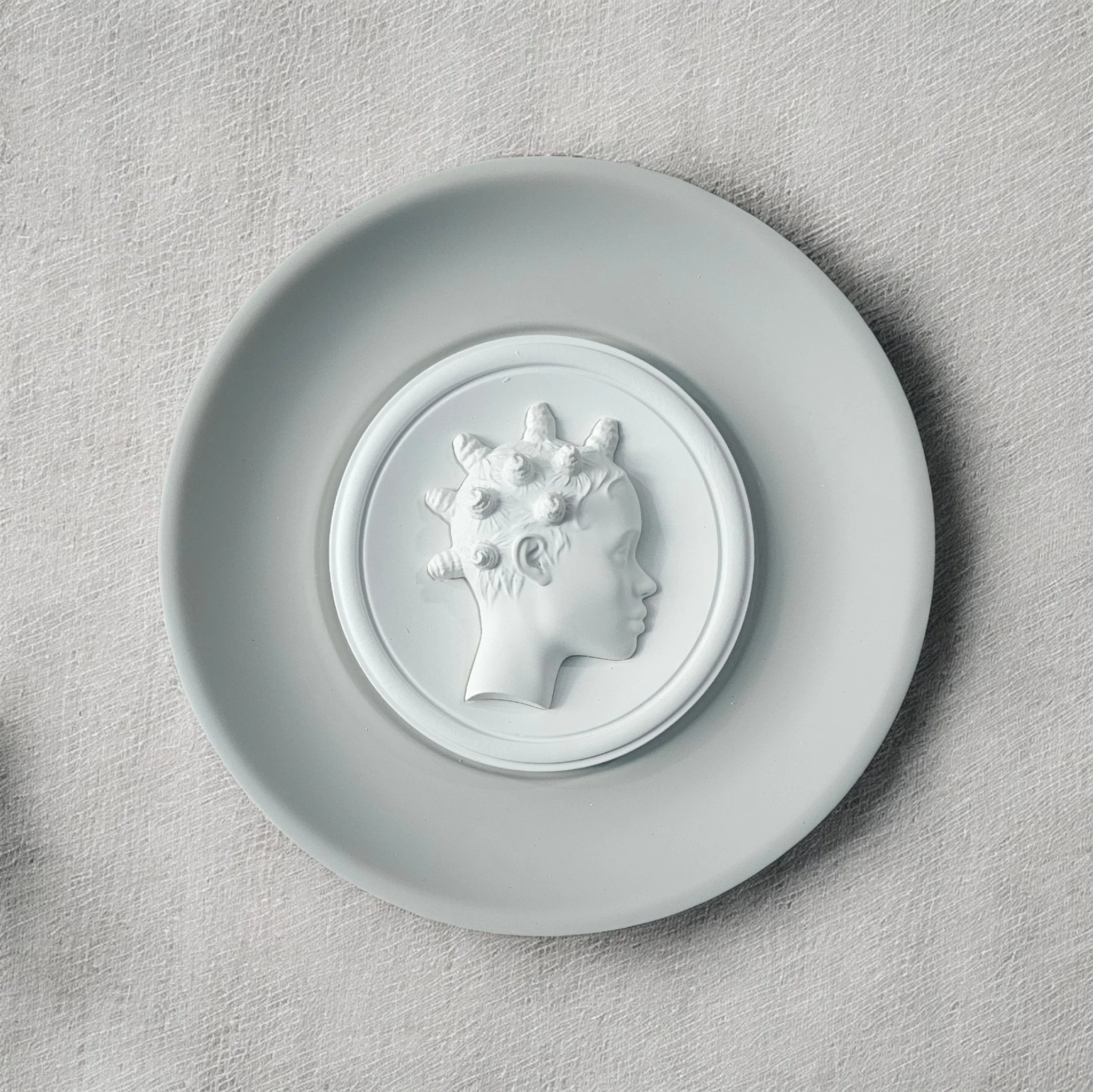 Bantu Knot Bas Relief Wall Sculpture