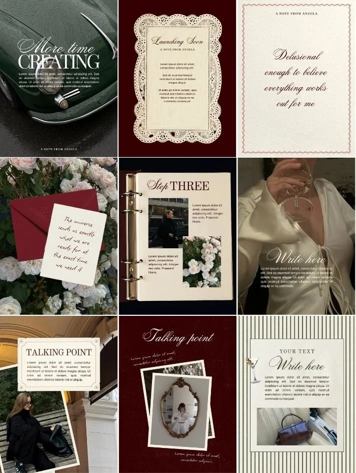 Old Money Collection Canva templates