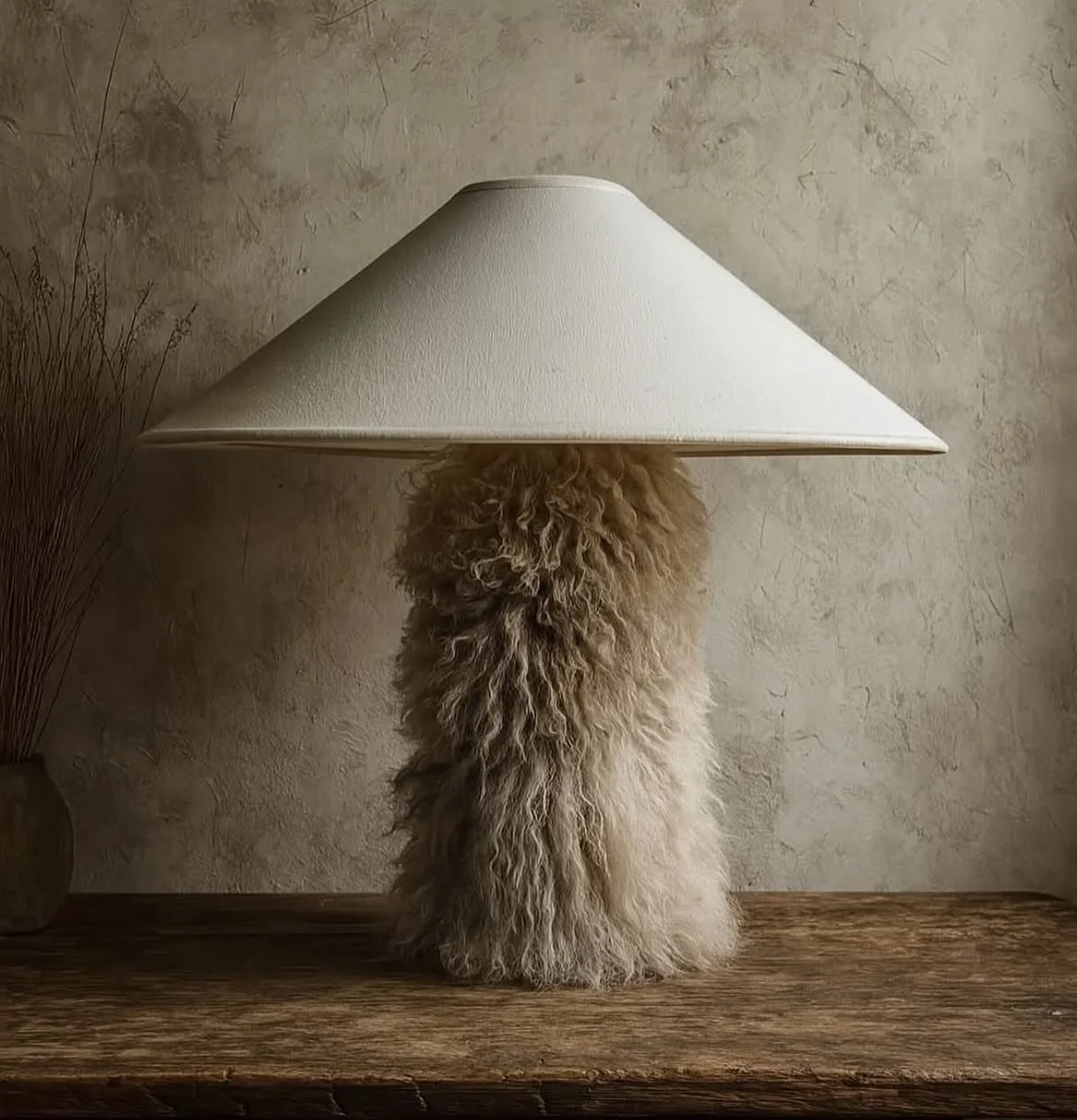 Texture 🤍 Mongolian Lamb Table Lamp