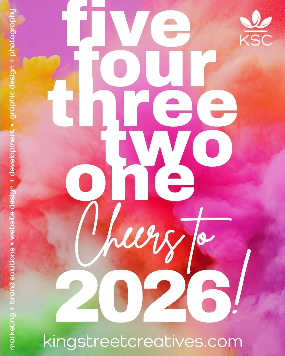 Happy New Year!

#branddesign #rebrand #webdesign #webdevelopment #photography #marketingstrategy #designforbusiness #creativeservices #kingstreetcreatives #chappaqua #westchestercounty #newyorkcity