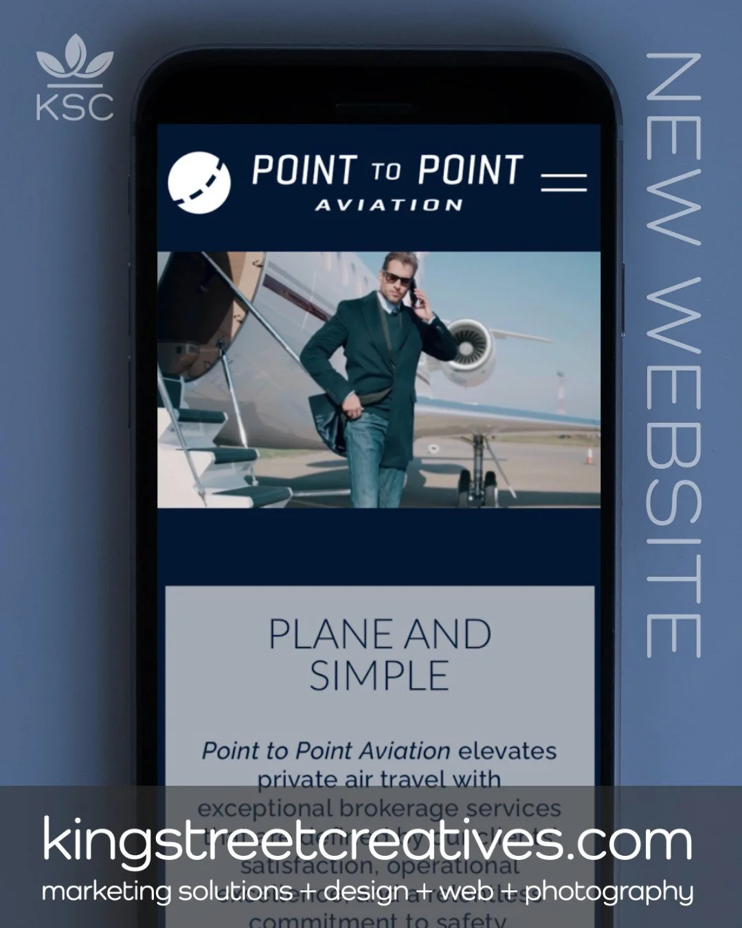 We're thrilled to launch the new website for Point to Point Aviation.

Private air travel and aviation location services for the film, television, and media industries.

From concept to launch, KSC delivered a tailored, cohesive digital experience. V