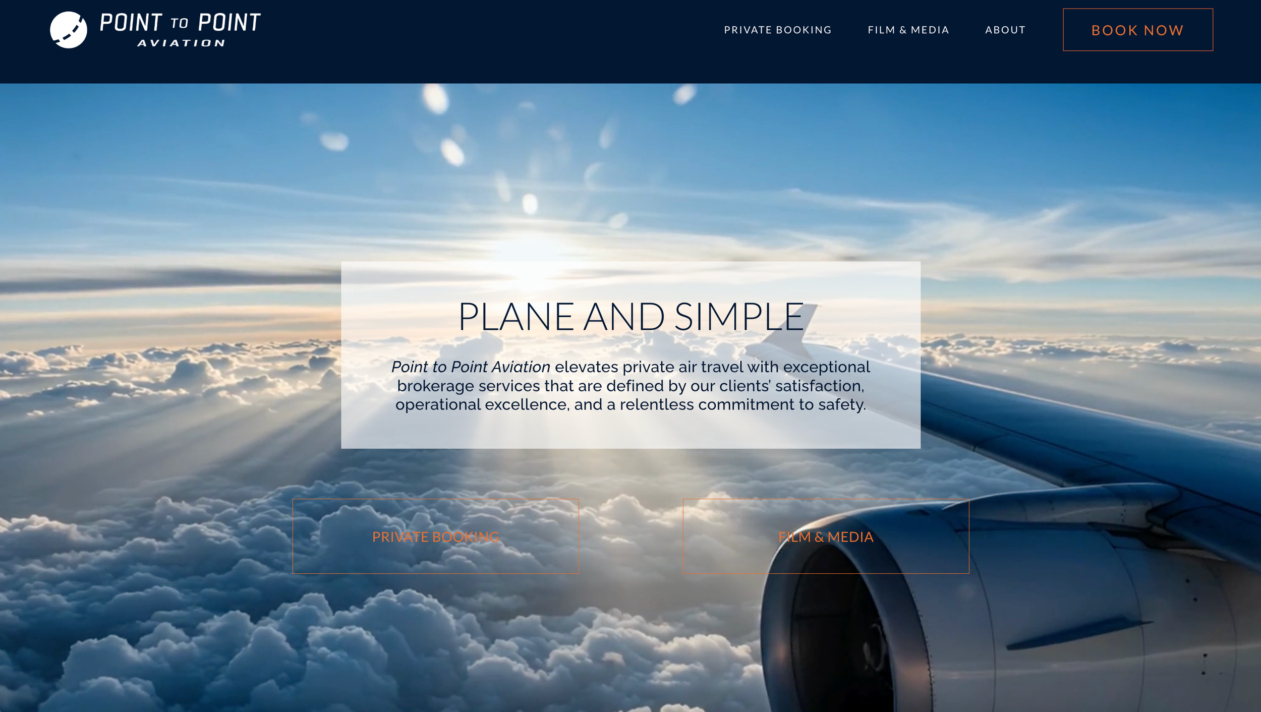 website homepage banner