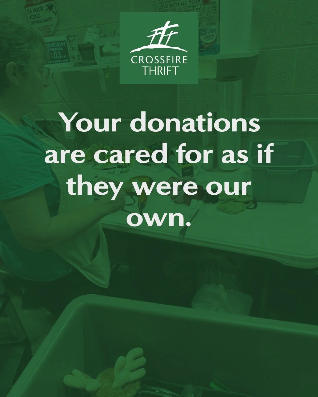 Sorting.
Cleaning.
Repairing.

This is where generosity is restored.

Every item receives care before it ever reaches a shelf&mdash;so what&rsquo;s given can truly serve again.

👉 Serve behind the scenes #linkinbio
👉 Save &amp; share
👉 Volunteer s