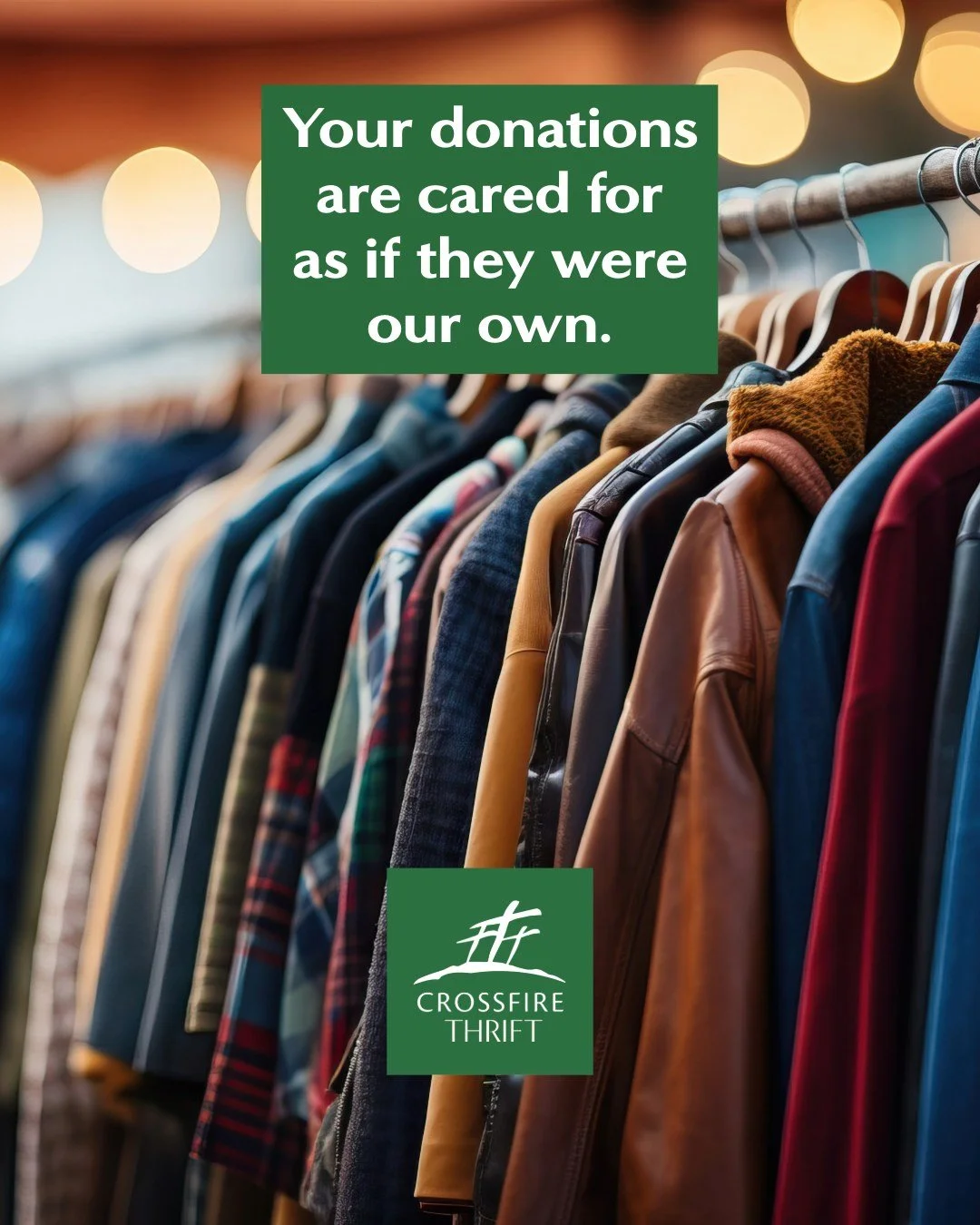 Your donations are cared for as if they were our own.

Processing at Crossfire Thrift is about stewardship&mdash;honoring generosity with care, intention, and respect.

Every item matters.
Every detail matters.
Every act of care supports dignity.

👉