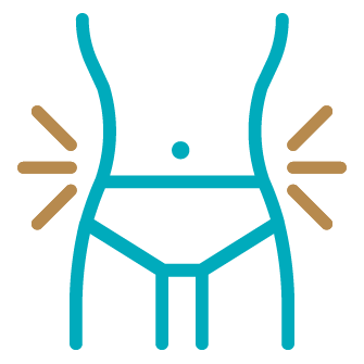 Increased abdominal size or persistent abdominal bloating