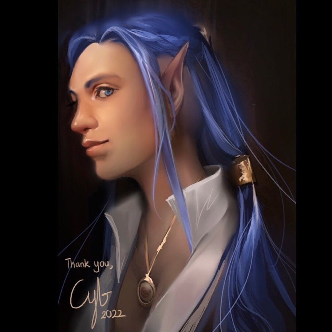 A hair test for Orillia&rsquo;s alternative look that I rendered for fun over the weekend :3 Decided to post this to say thank you for those who have supported me for the last year 🌸✨
&bull;
#dnd #dndartists #dnd5e #dndcharacter #dndartwork #dndart 
