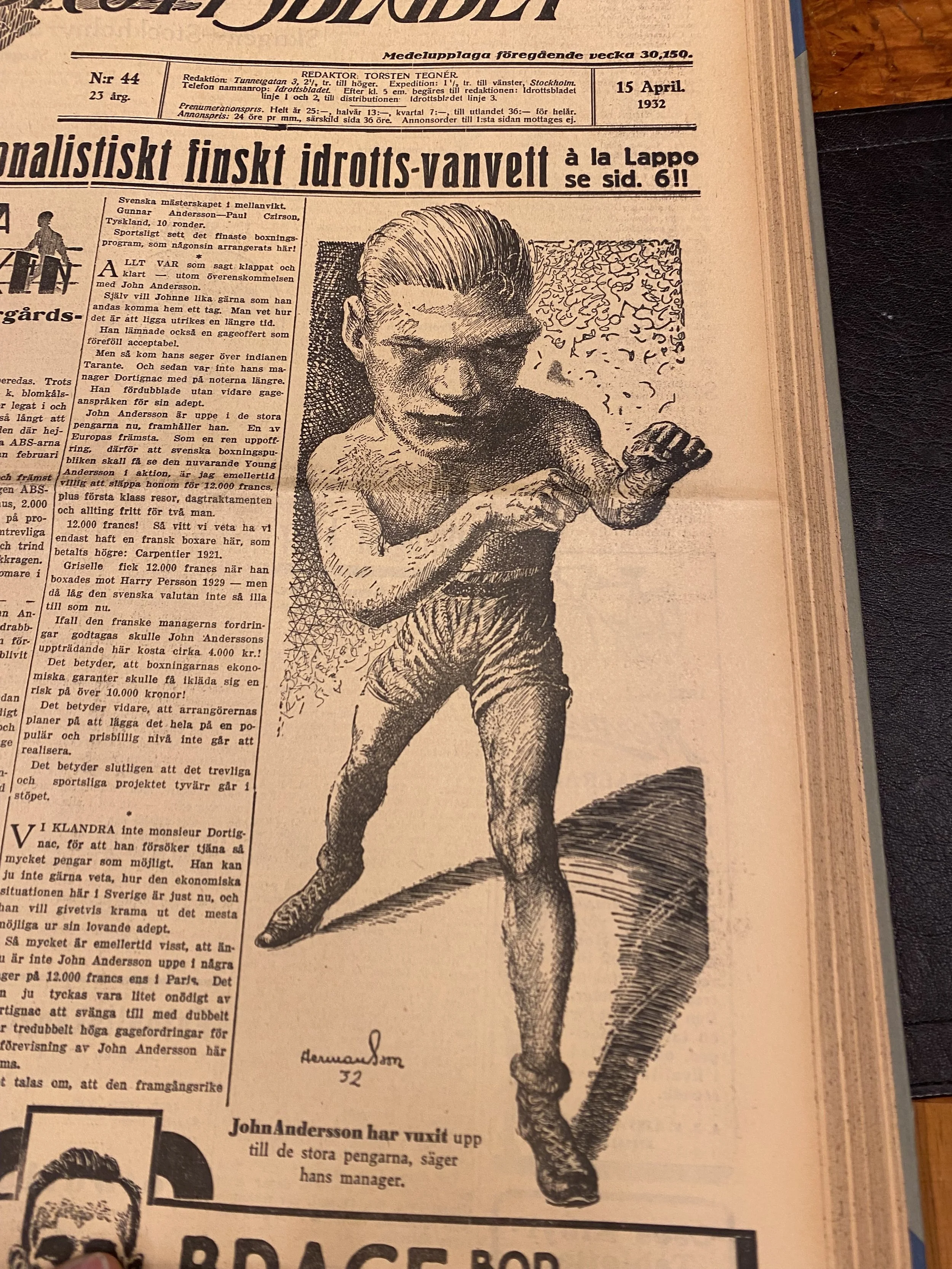 John Andersson, fr†n Idrottsbladet 1932-04-15.JPG