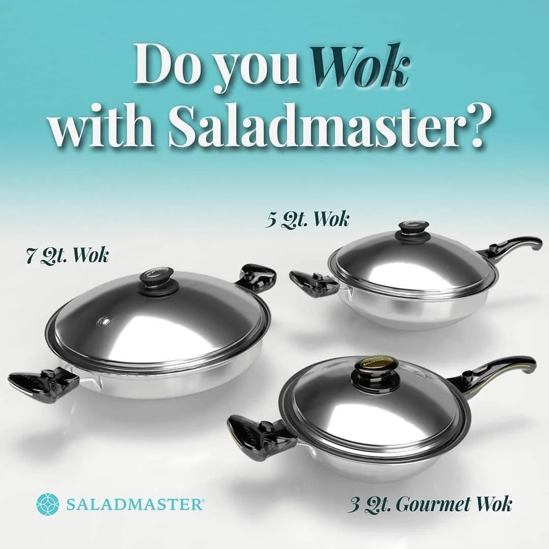 Do you Wok with Saladmaster? The 5 Qt. and 7 Qt. Woks have been long time customer favorites but did you know that for a limited time, you can add the 3 Qt. Gourmet Wok to your Wok collection? That&rsquo;s right! You have one week left to reserve you
