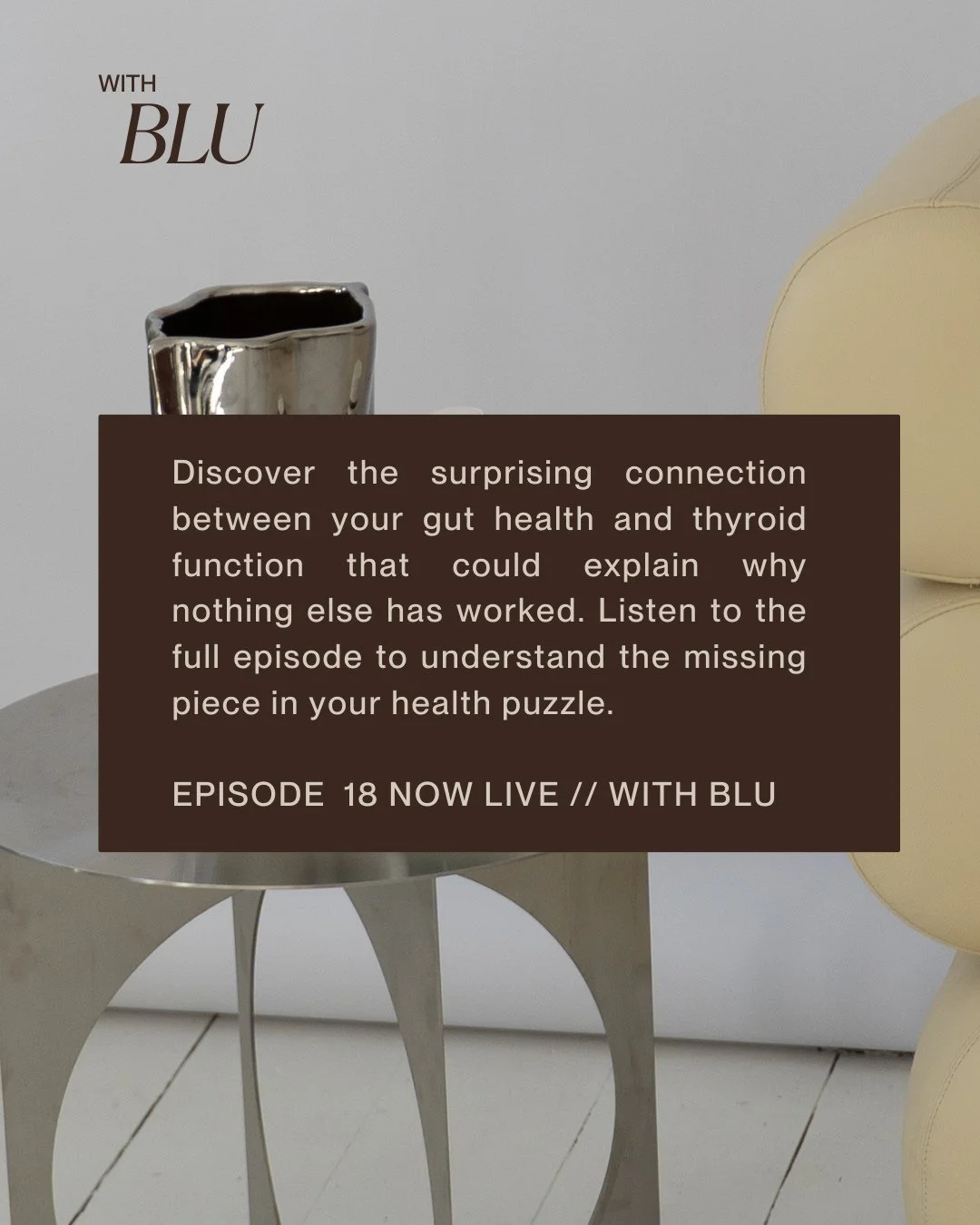 Wondering what's driving your thyroid condition ? It could be your gut. Gut health is something I look into in every thyroid case. ⁠
⁠
Listen to Episode 18 wherever you get your podcasts !
