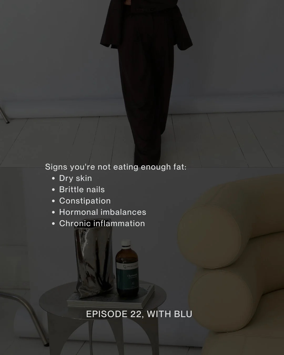 Fat is essential for so many functions 🧈⁠
⁠
⁠
⁠
#healthpodcast #guthealth #naturopath #guthealthpodcast #microbiome