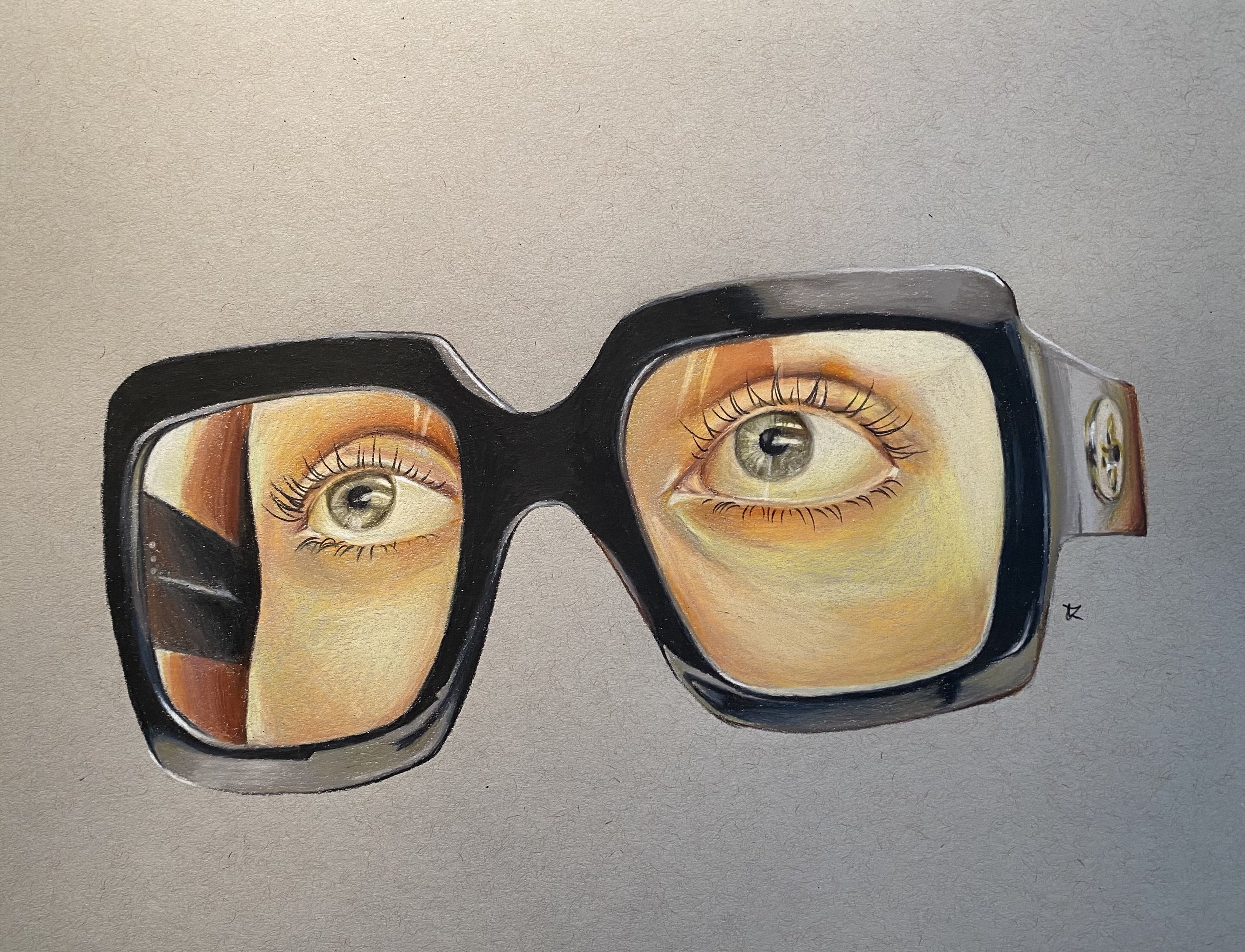 Pan Pastels, Copic Markers and Coloured Pencils