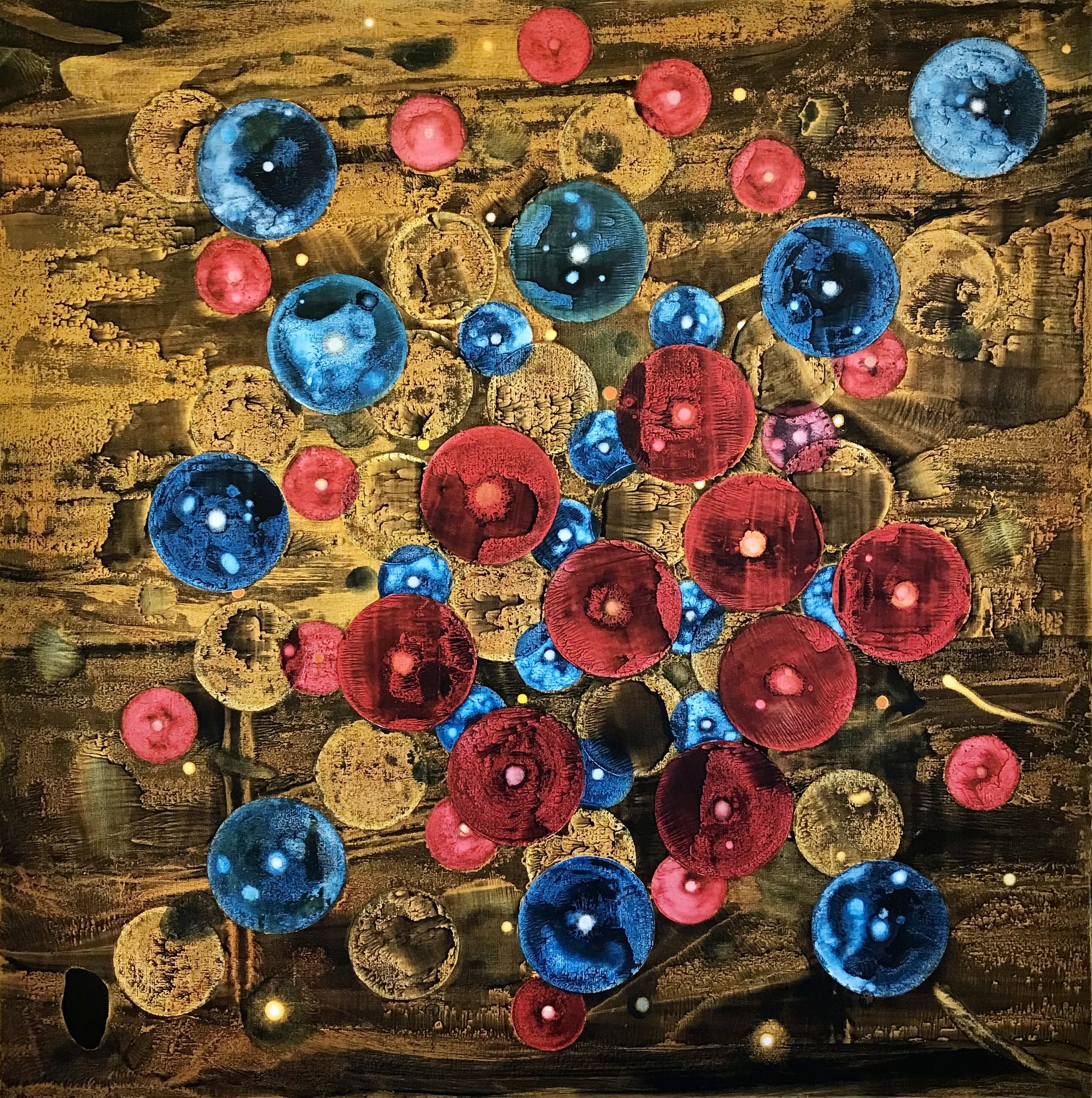 Spatial Activities, 2024, oil on canvas, 101x101cm SOLD