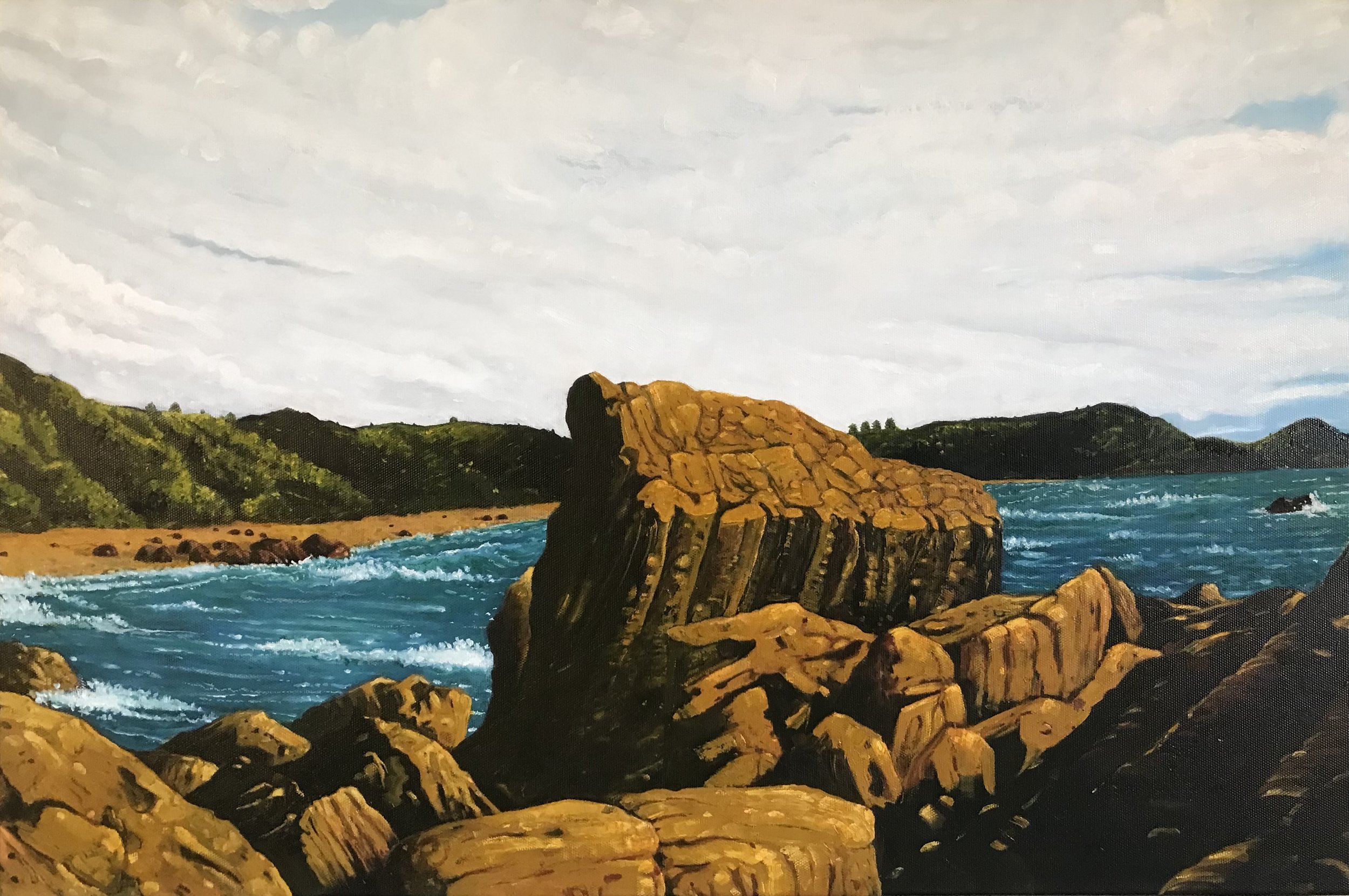 Shelley Beach 1, 2025, oil on canvas, 41x61cm