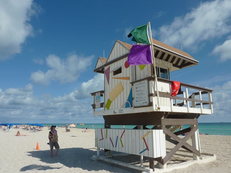Lifeguard tower at South Miami Beach, FL, USA (photo Rob Brander)