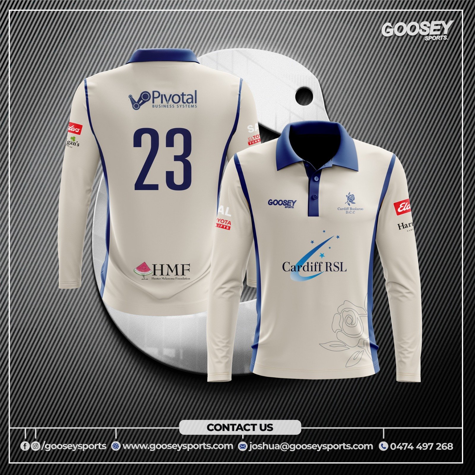 White Playing Shirt - Long Sleeve