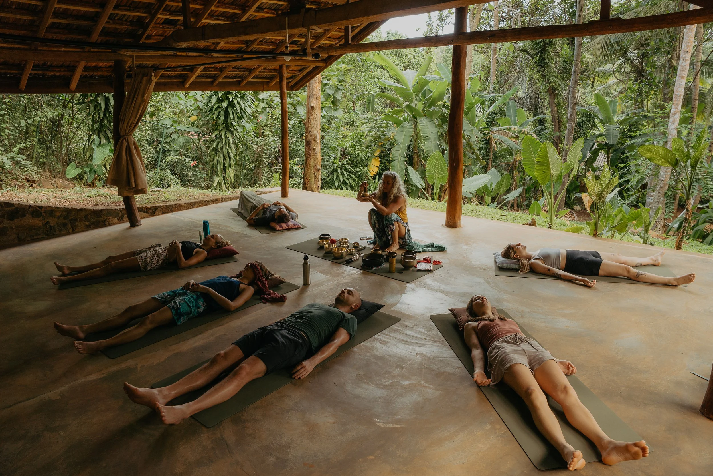 🌿 Singing Bowl Thursdays in Our Jungle Yoga Shala at Into the Blue