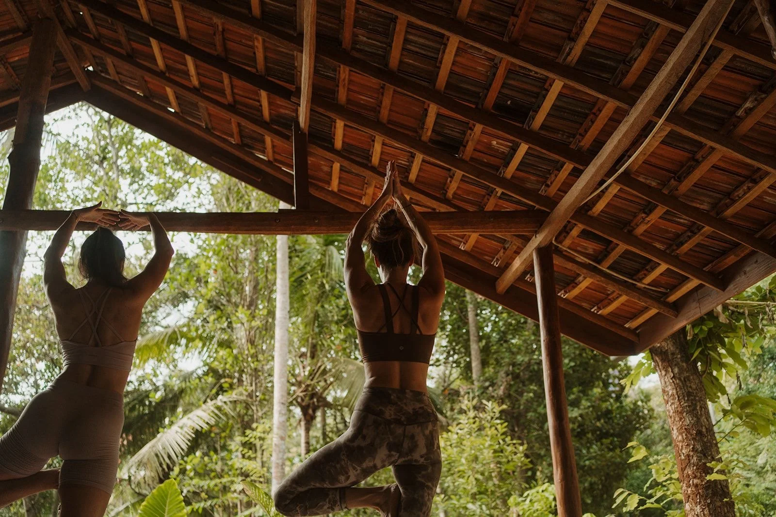 practice yoga in our open air shala in unakuruwa sri lanka