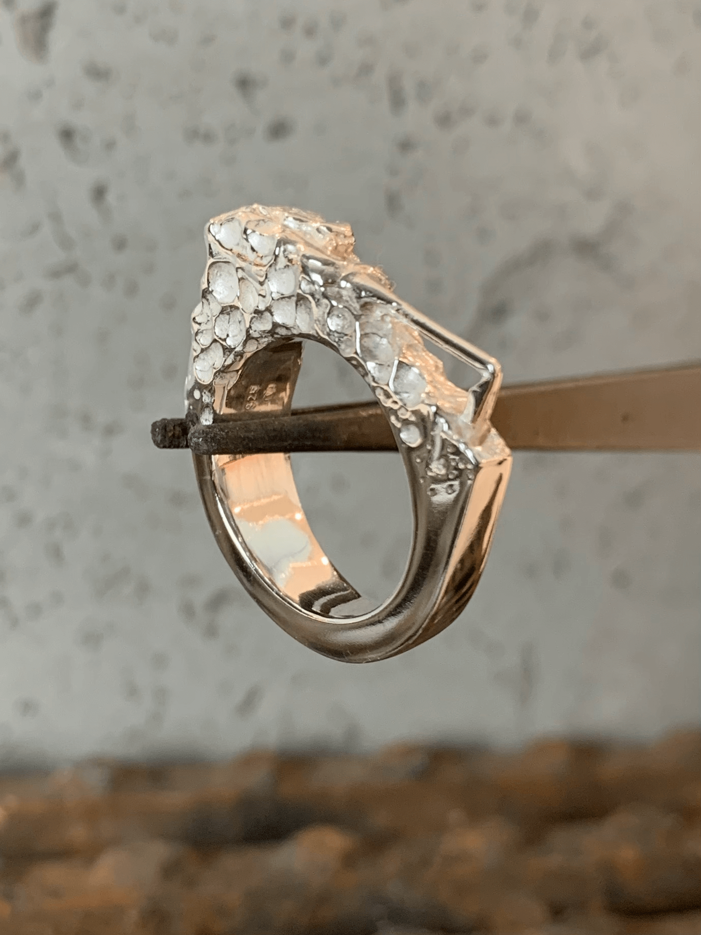 JMW4- Pentagon Engagement Ring 3D Printed Wax . (FVMUWAV86) by  jewelry3dmodels