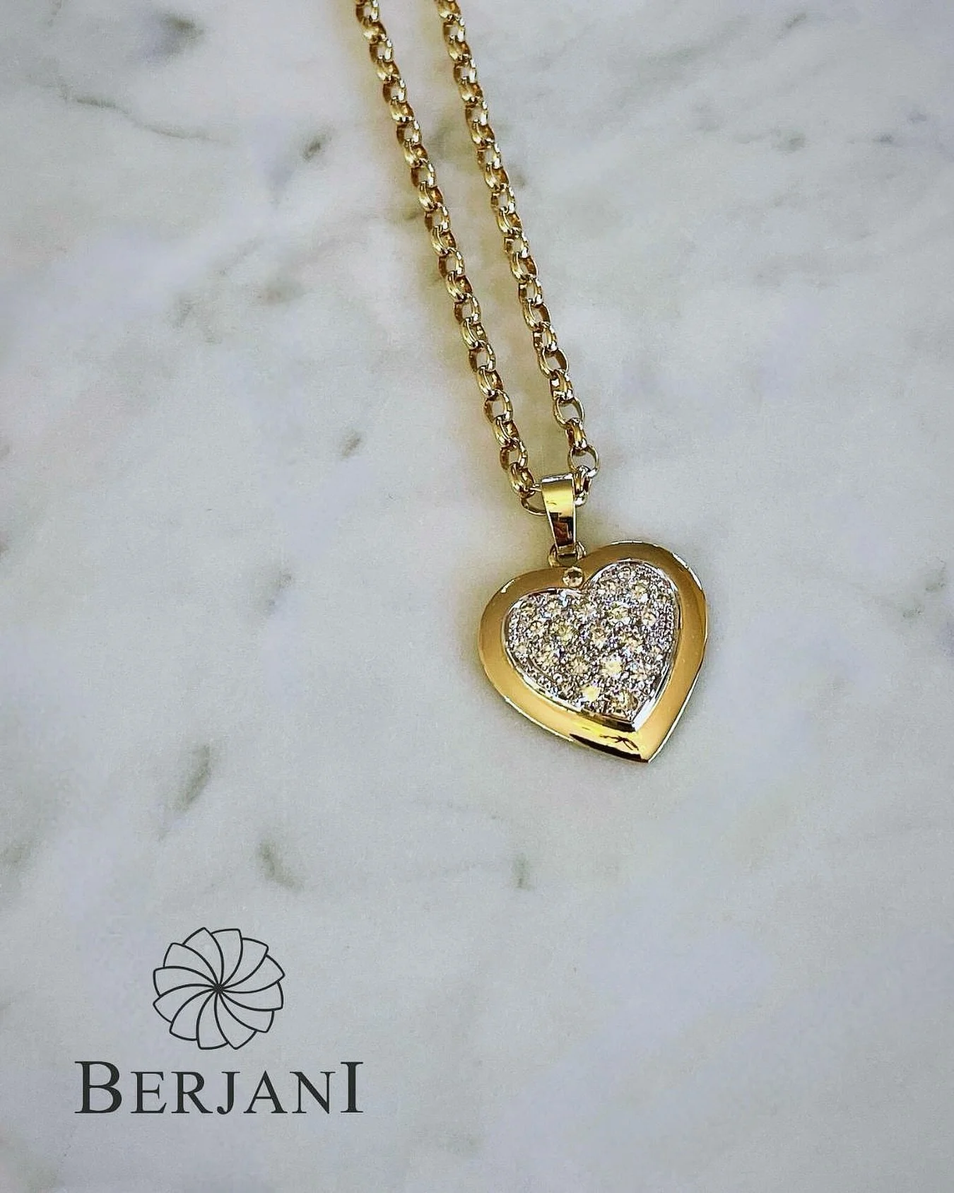 BERJANI Bespoke - With Valentines Day just around the corner&hellip; A nice reminder with our beautiful handcrafted gold pav&eacute; set diamond heart pendant&hellip; Just over 1ct of perfectly cut F VS natural diamonds&hellip; 

#diamonds #heart #lo