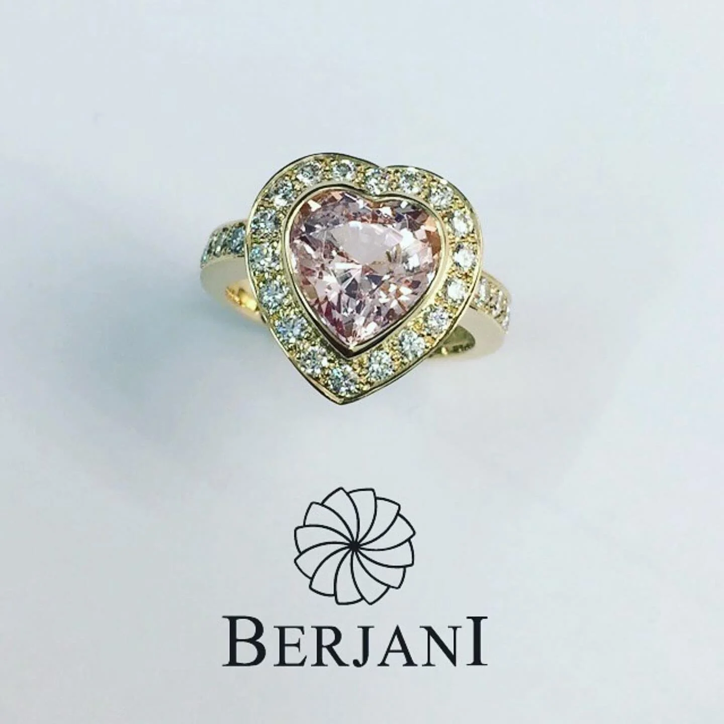 Happy Valentine&rsquo;s Day everyone! 
Celebrating love with a beautiful handcrafted engagement ring made by our master jeweller Berj &hellip; Set with a stunning heart shape morganite, surrounded by perfectly cut natural diamonds&hellip; Custom made